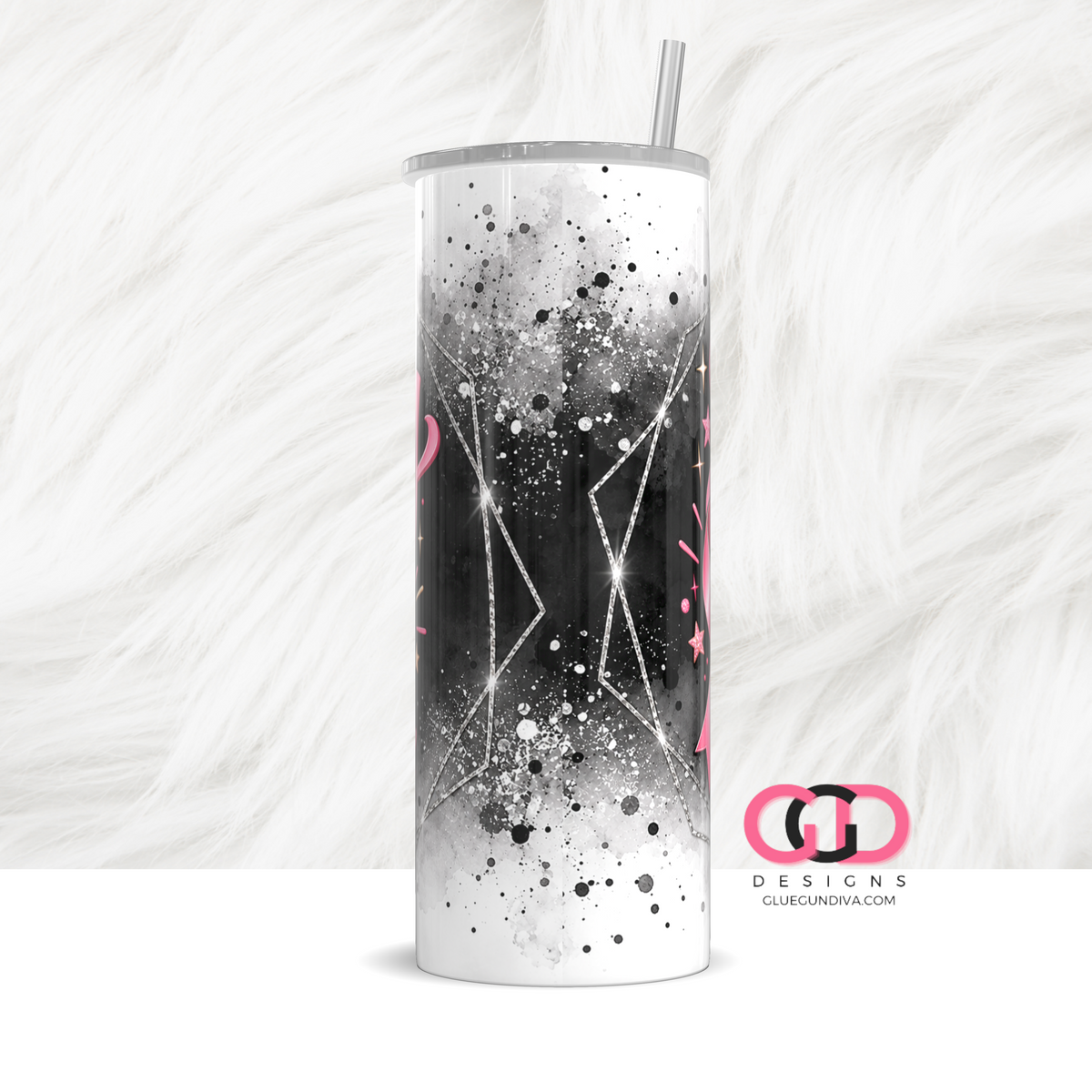 Strong Girls Club - Digital tumbler wrap for 20 oz skinny straight tumbler