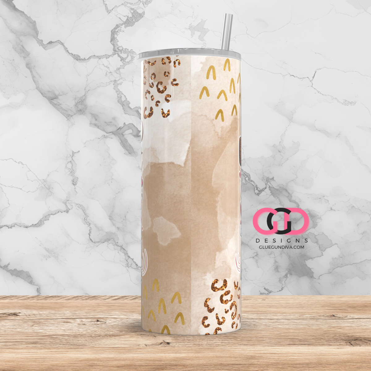 Coffee and Christ -   Digital tumbler wrap for 20 oz skinny straight tumbler