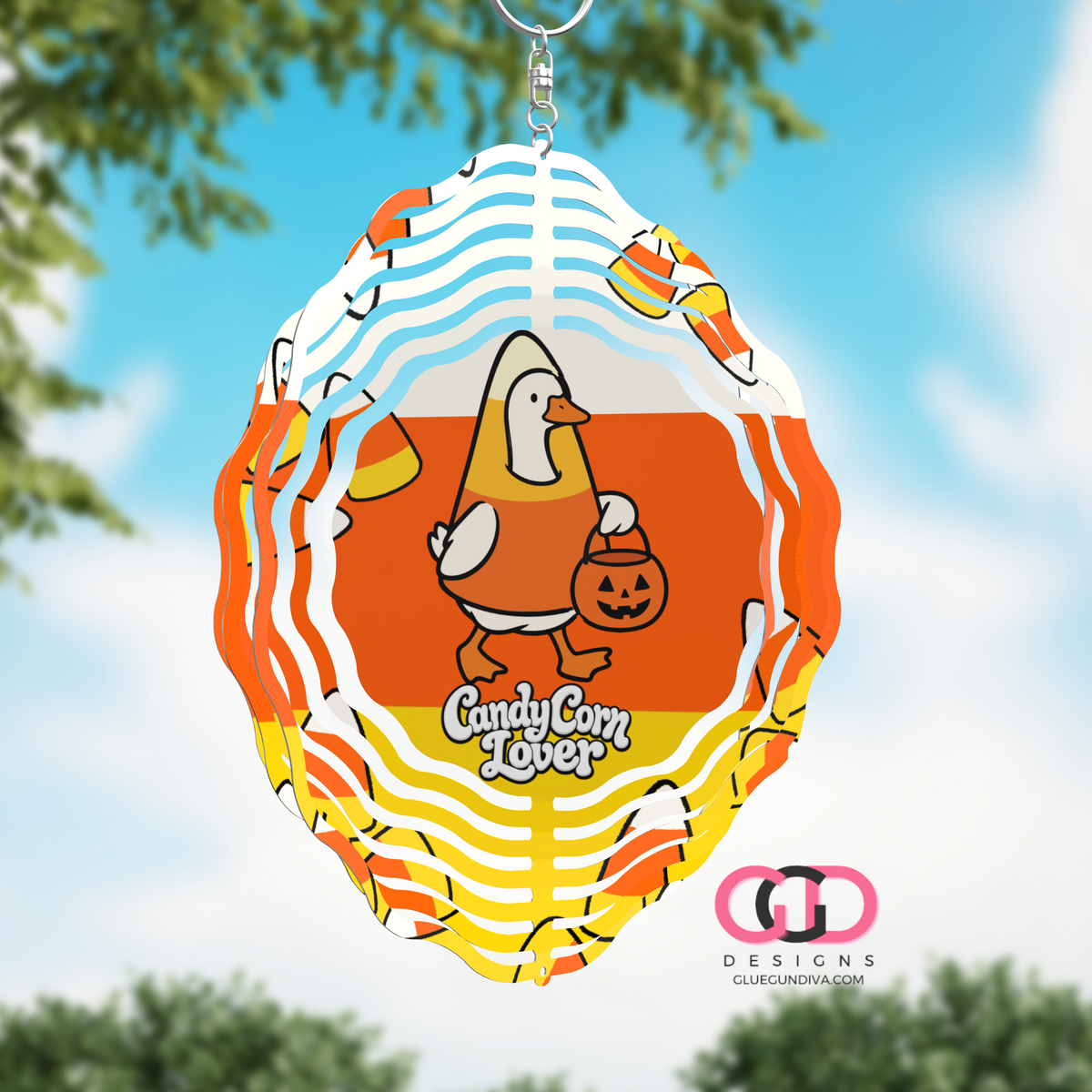 Candy Corn Goose -   Digital image for an 8 Inch Wind Spinner