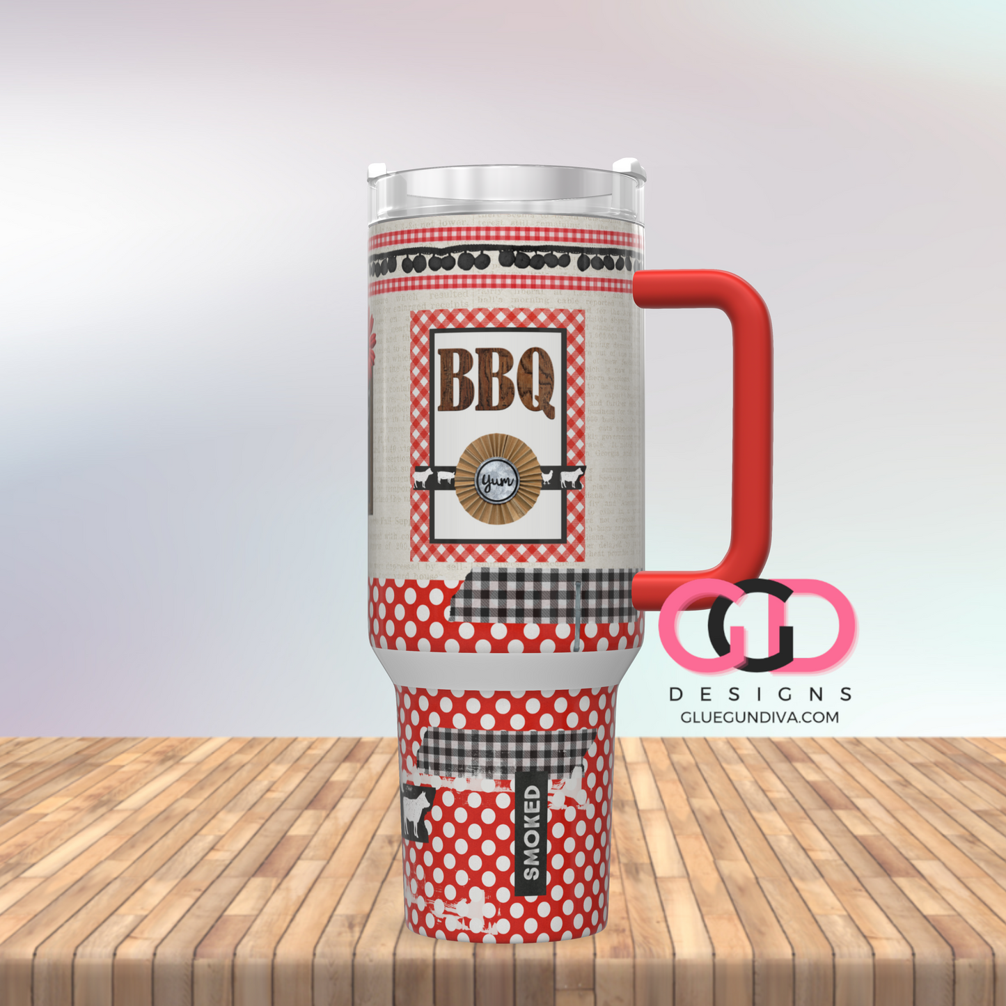 Smoking Hot BBQ -   Digital tumbler wrap for 40 oz tumbler