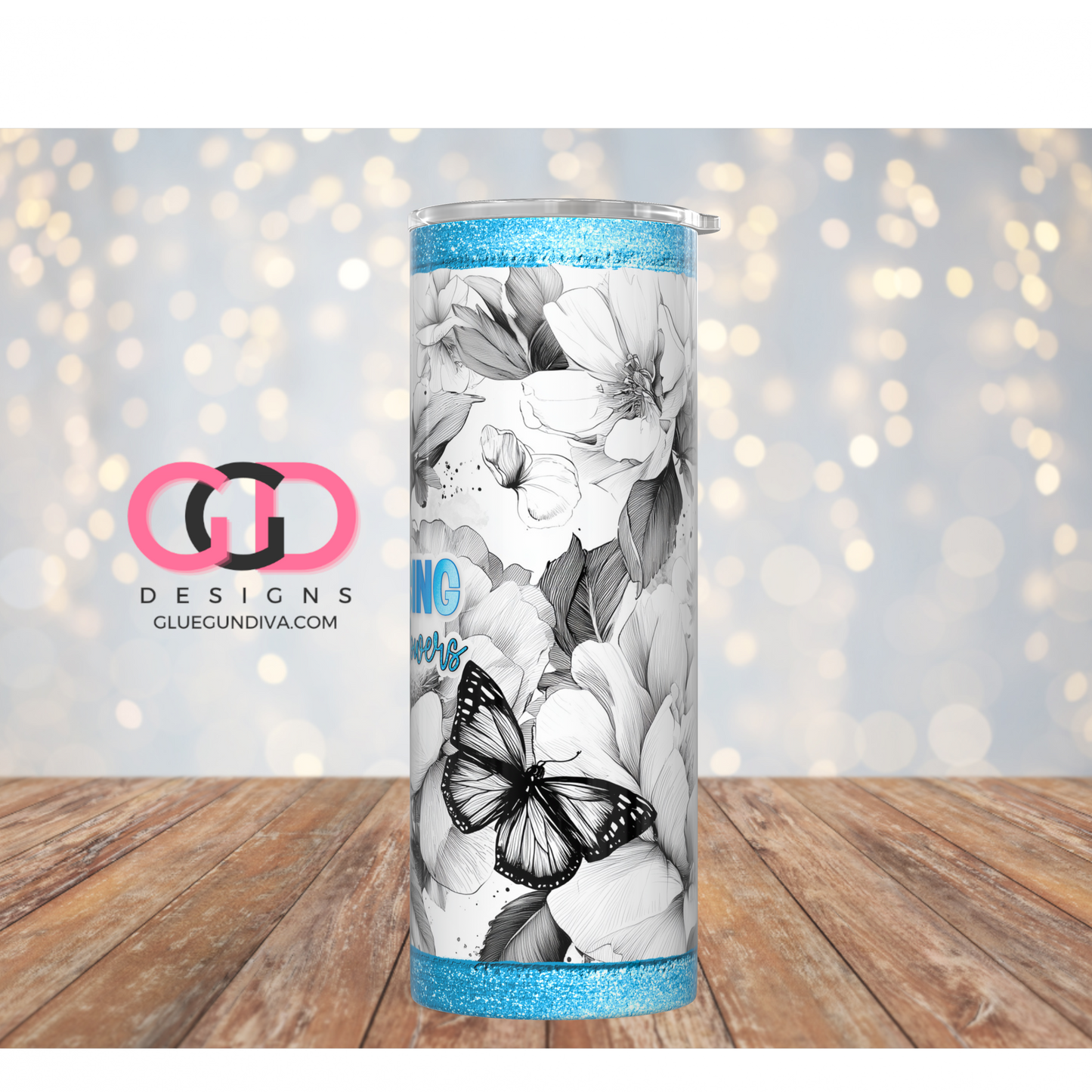 Raising Wildflowers -  Digital tumbler wrap for 20 oz skinny straight tumbler