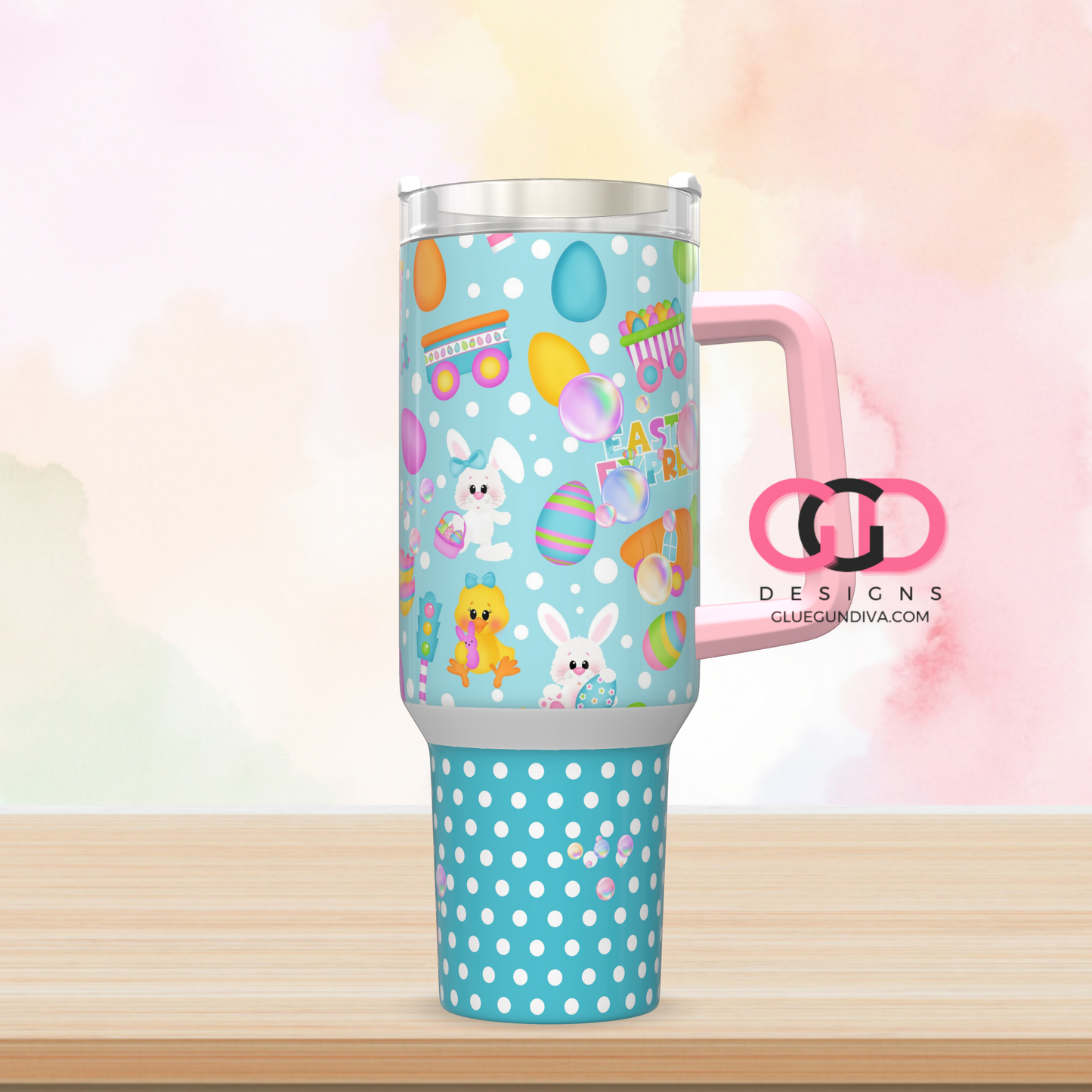 Easter Express -   Digital tumbler wrap for 40 oz tumbler