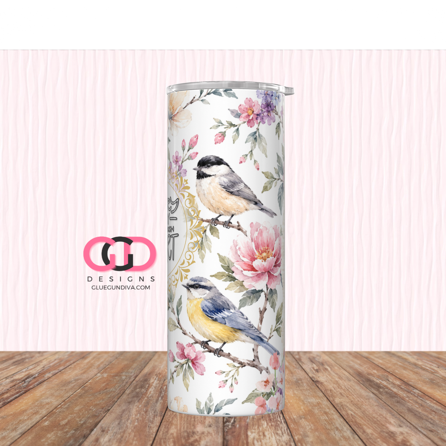 Everyday is a Fresh Start - Digital tumbler wrap for 20 oz skinny straight tumbler