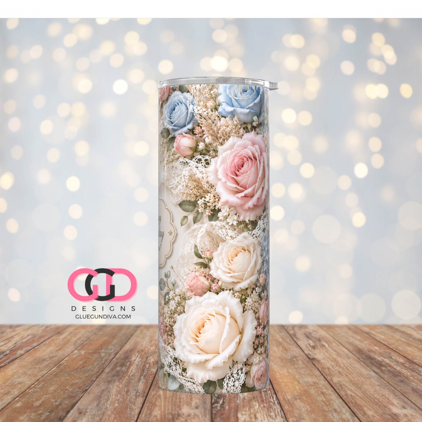 Happy Birthday To You -  Digital tumbler wrap for 20 oz skinny straight tumbler