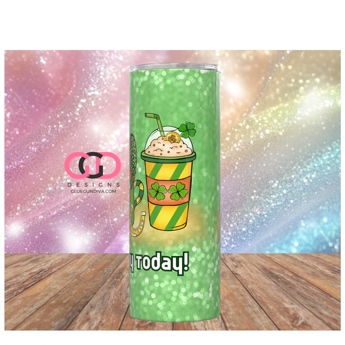 Extra Lucky - Digital tumbler wrap for 20 oz skinny straight tumbler