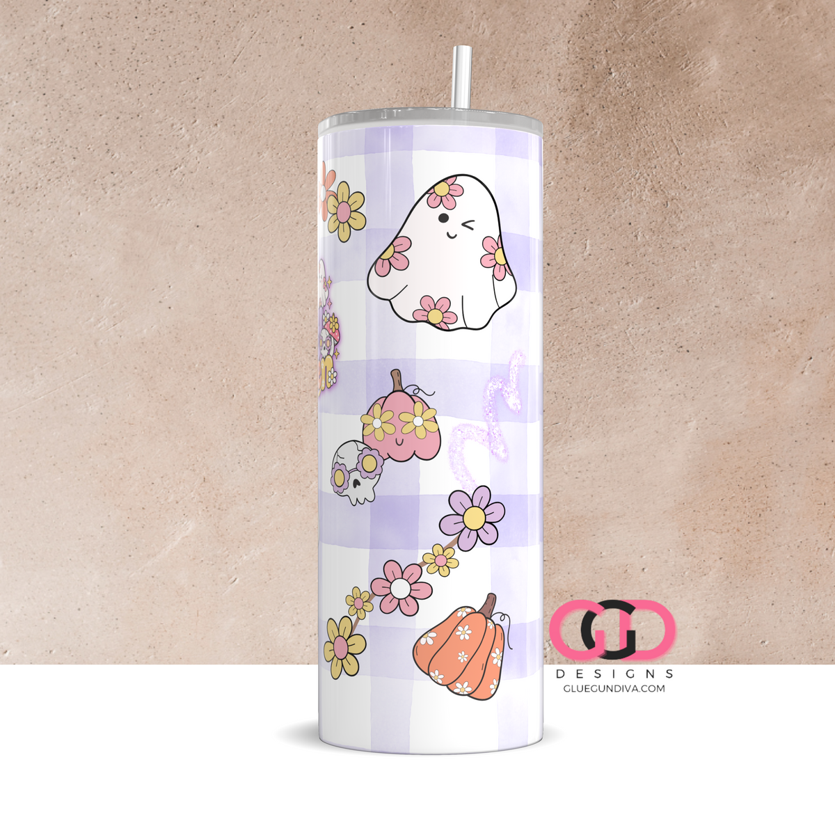 Have a Groovy Halloween -  Digital tumbler wrap for 20 oz skinny straight tumbler