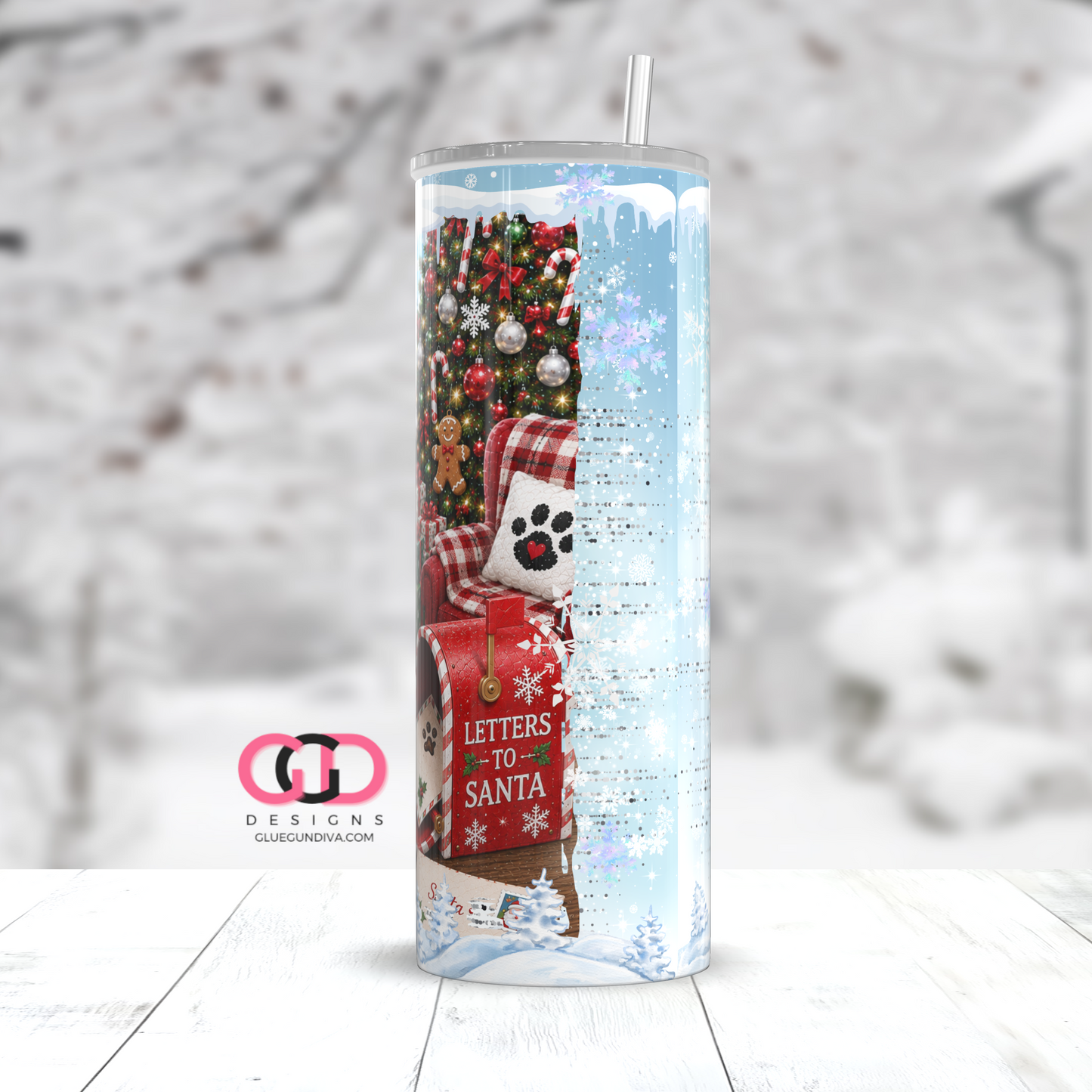 Just bring treats -  Digital tumbler wrap for 20 oz skinny straight tumbler