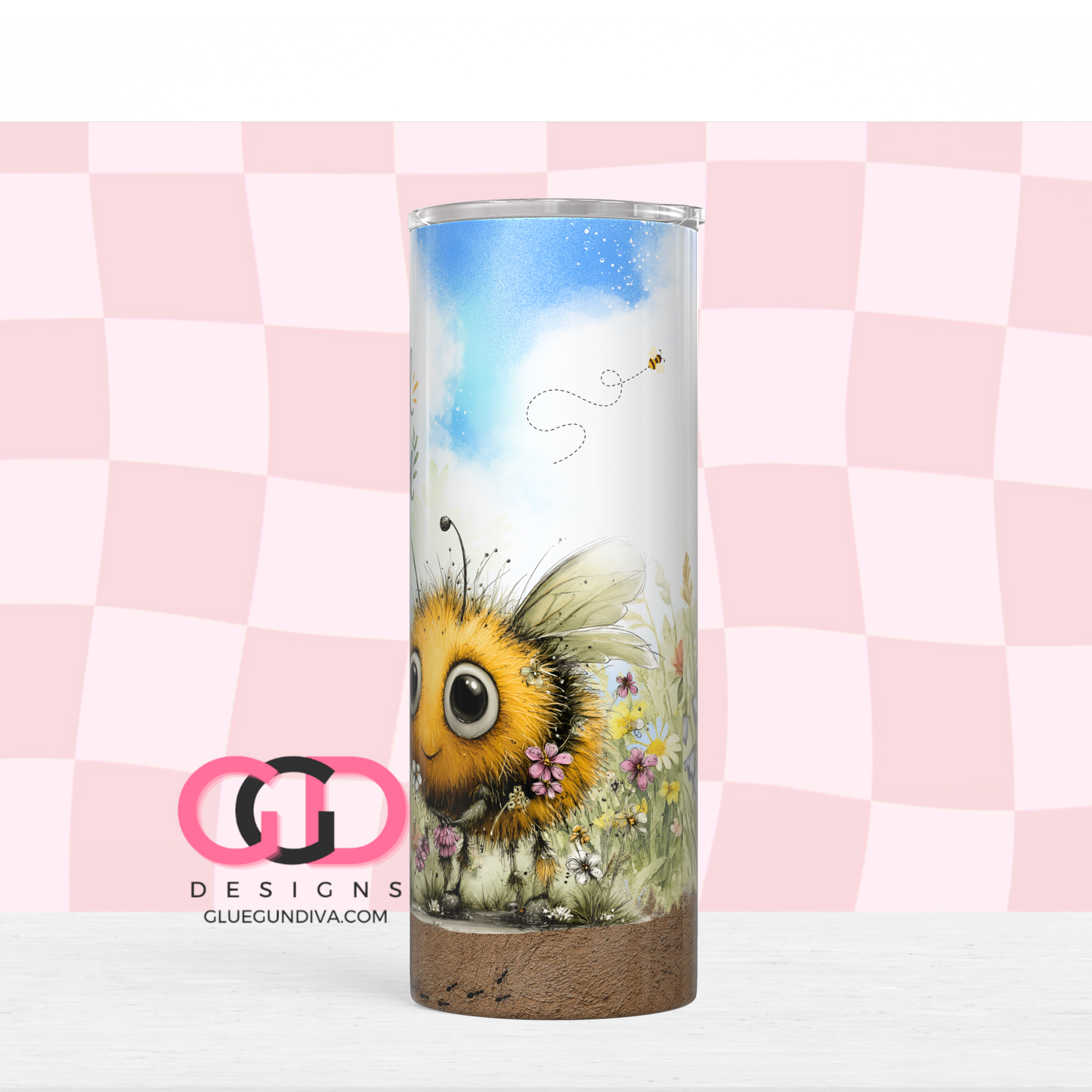 Buzzed and Unbothered - Digital tumbler wrap for 20 oz skinny straight tumbler
