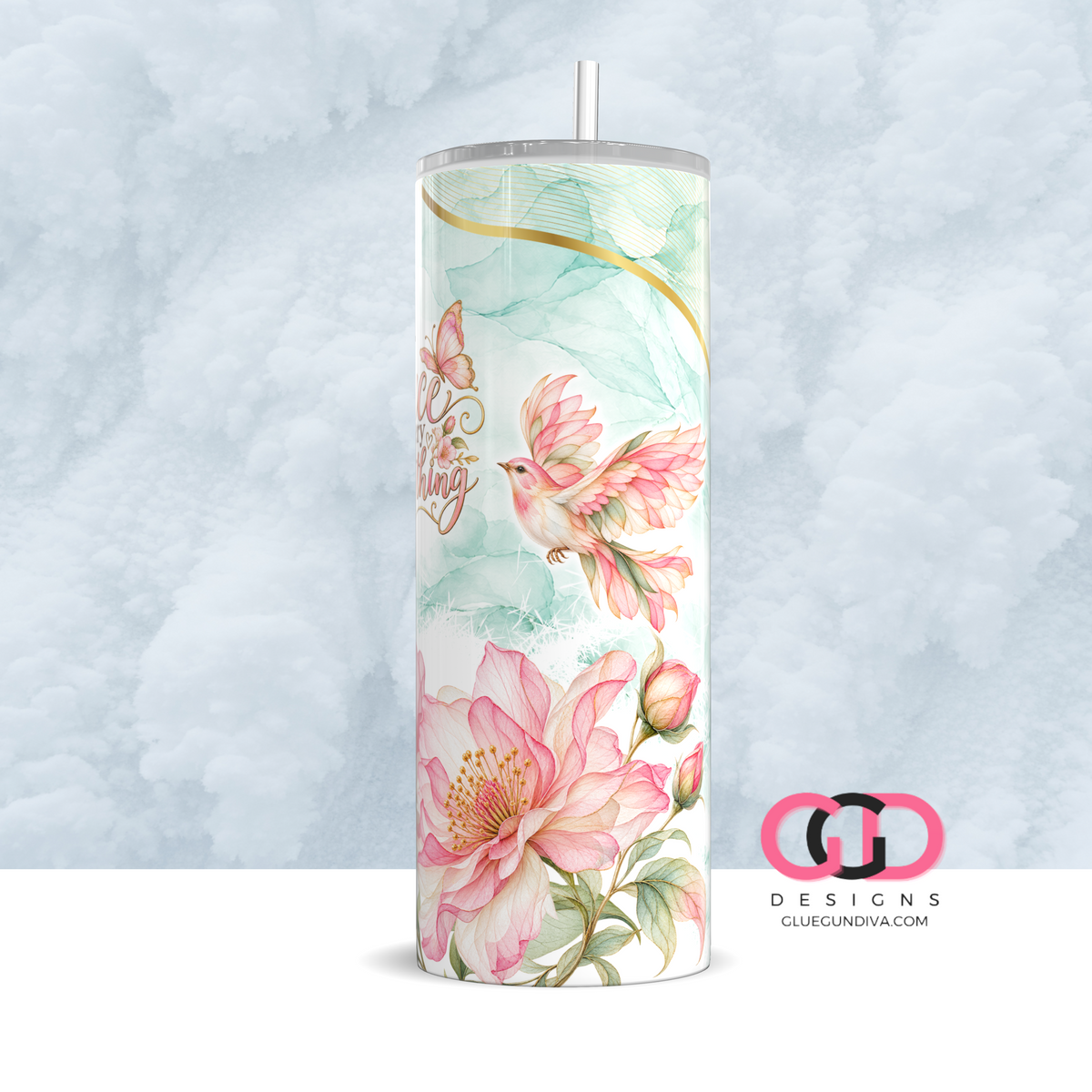 Grace in Every Little Thing -Digital tumbler wrap for 20 oz skinny straight tumbler