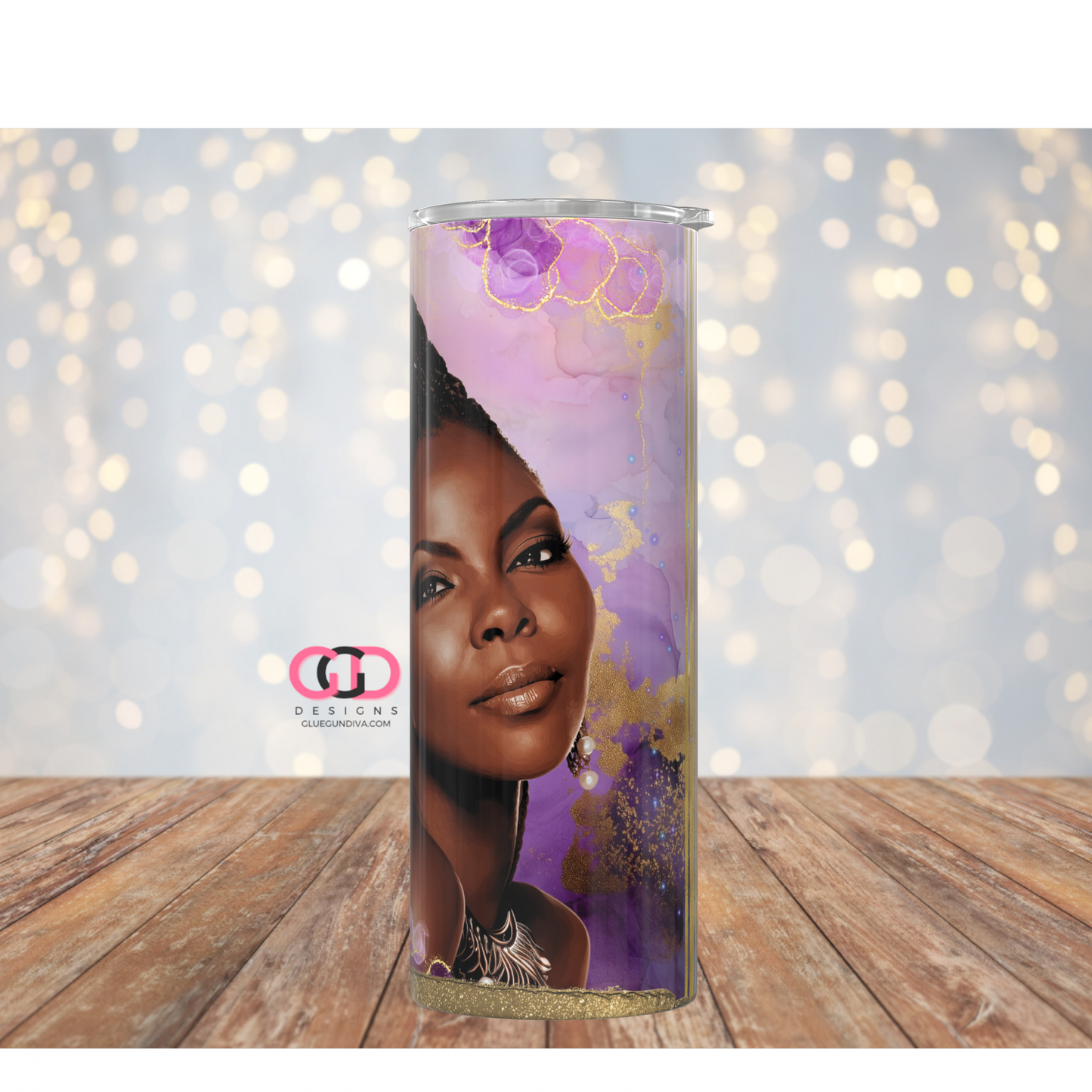 Dark Skin Magic-   Digital tumbler wrap for 20 oz skinny straight tumbler