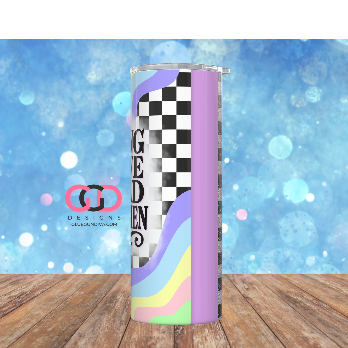 Long Live Rad Women -   Digital tumbler wrap for 20 oz skinny straight tumbler