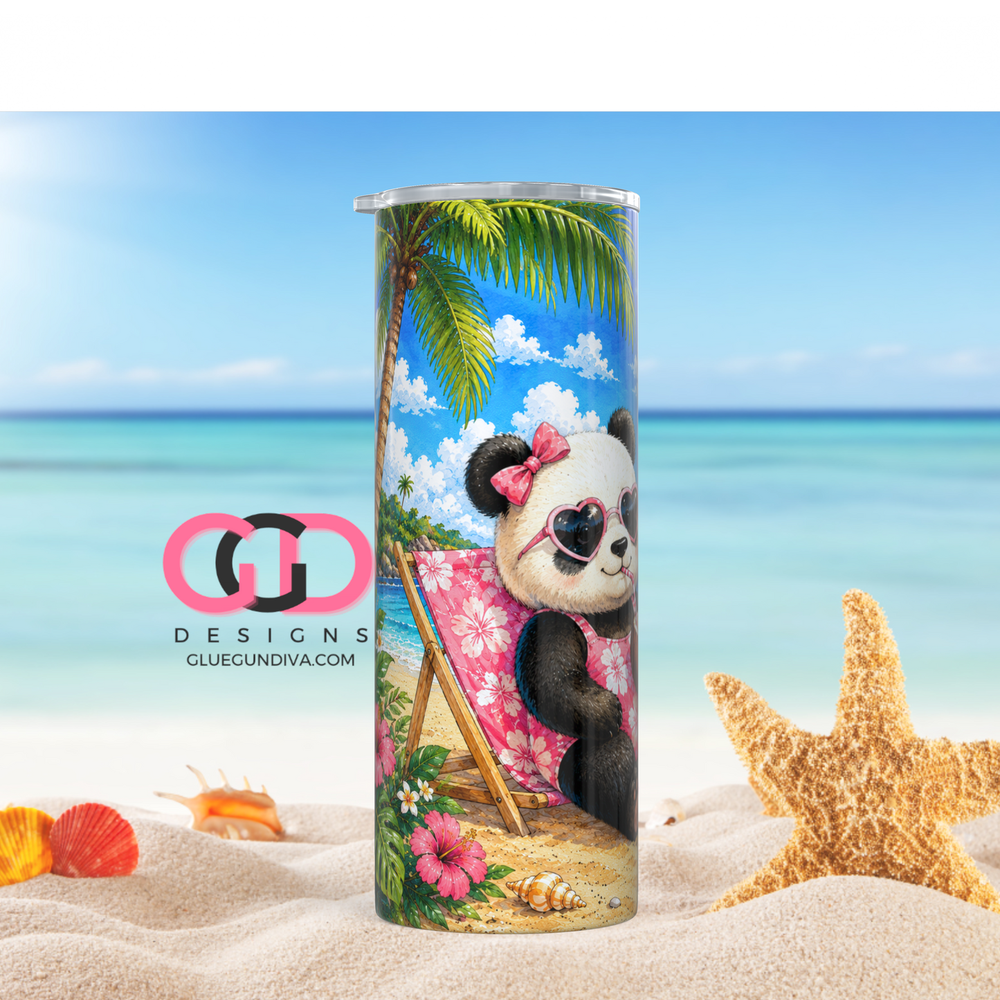 Too Cute To Stress -  Digital tumbler wrap for 20 oz skinny straight tumbler
