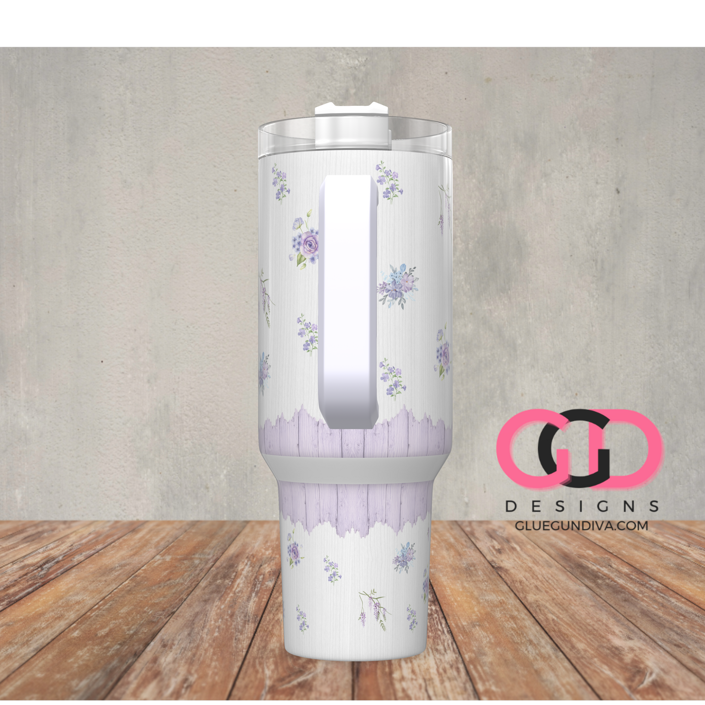Lilac Blooms -   Digital tumbler wrap for 40 oz tumbler