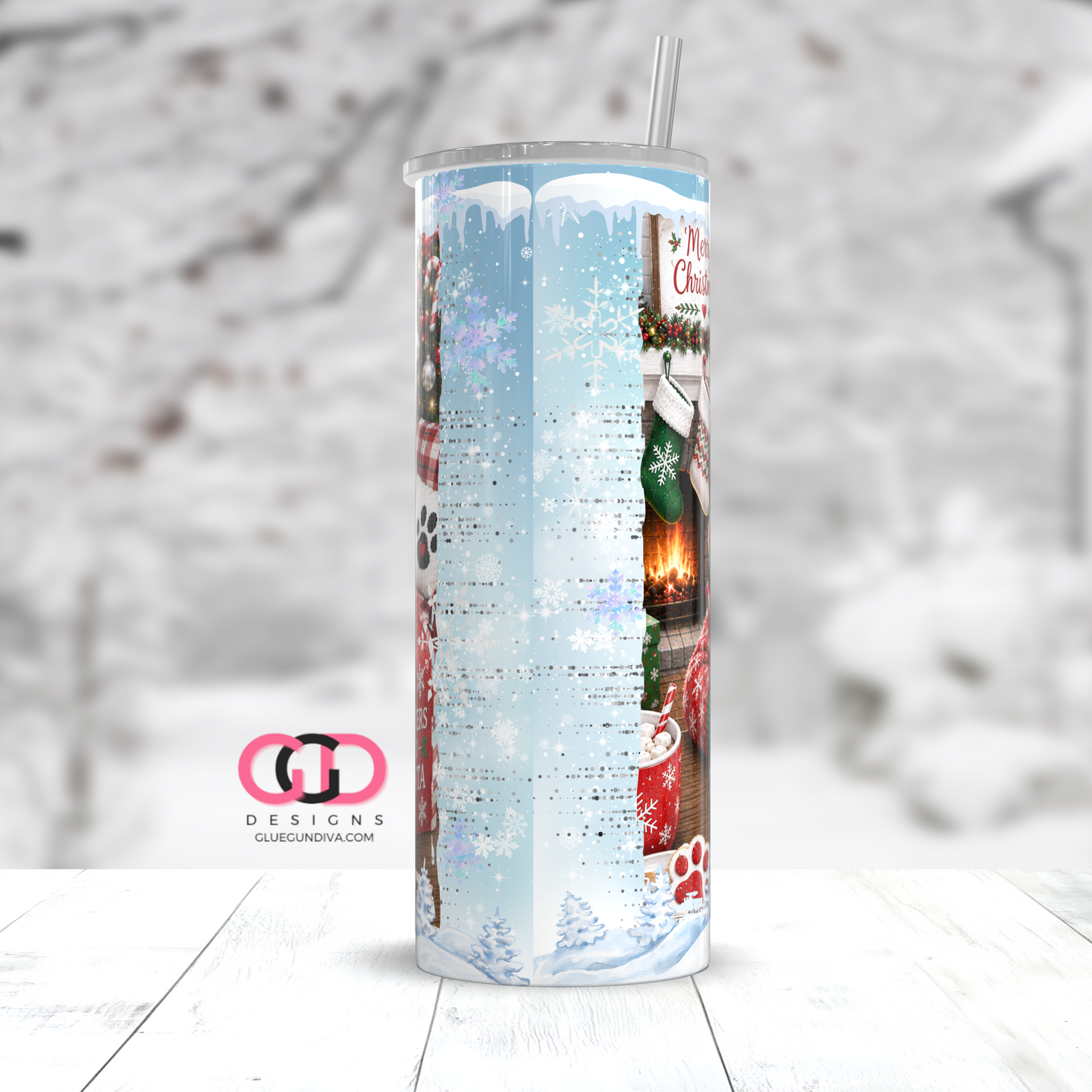 Just bring treats -  Digital tumbler wrap for 20 oz skinny straight tumbler