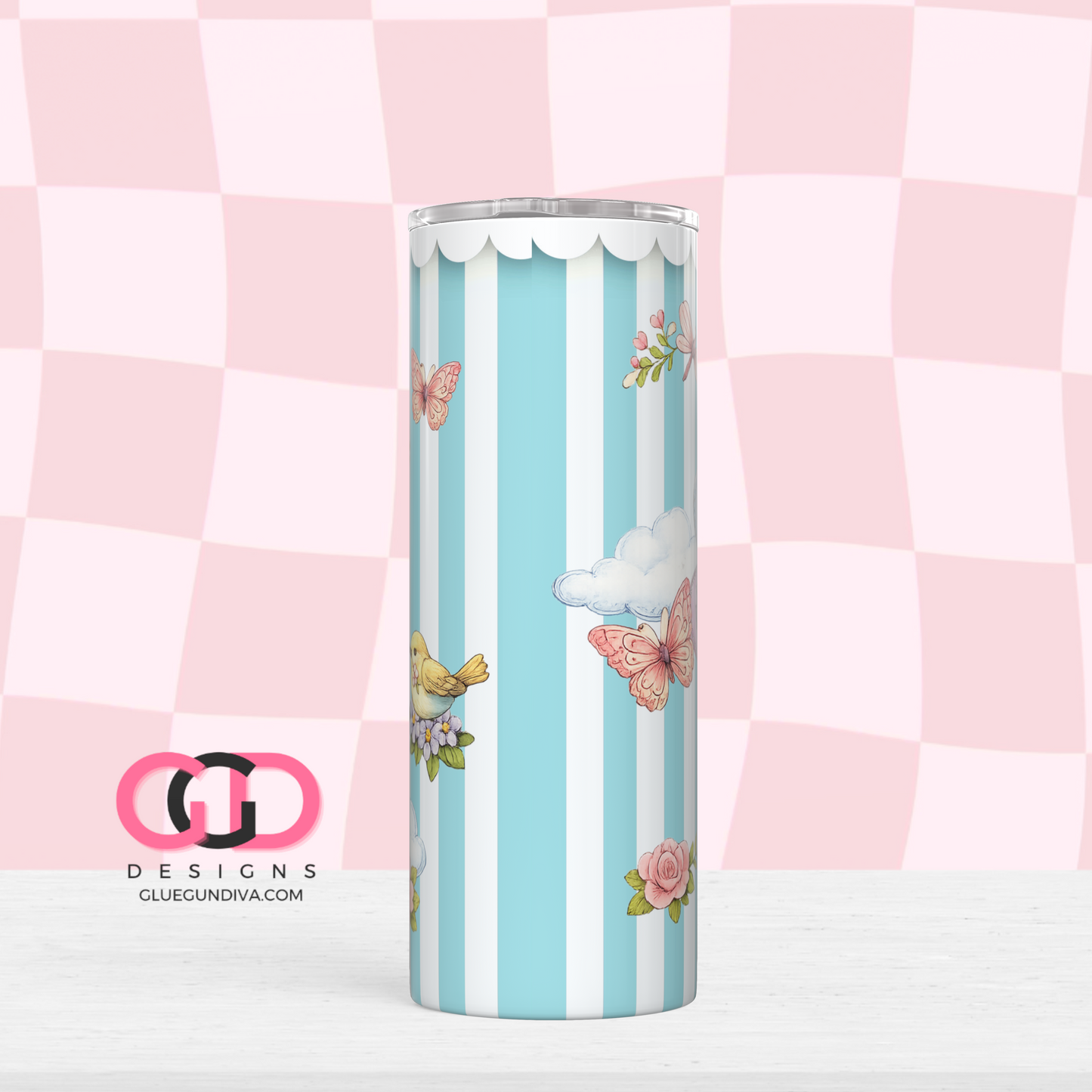 God Says You Are in Pastels-   Digital tumbler wrap for 20 oz skinny straight tumbler