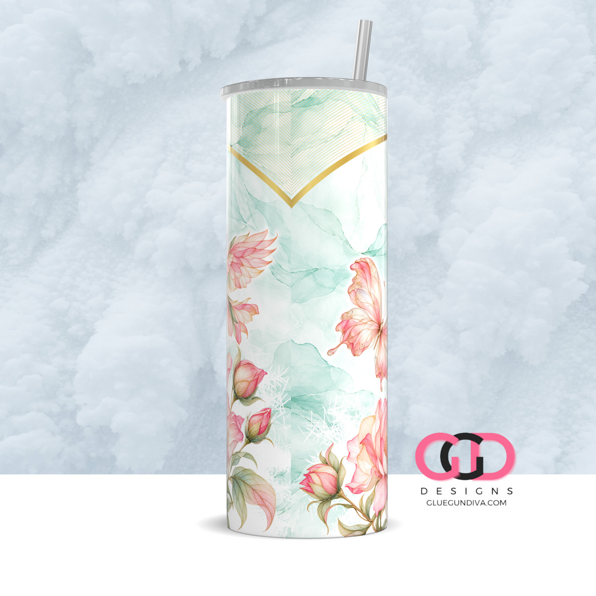 Grace in Every Little Thing -Digital tumbler wrap for 20 oz skinny straight tumbler