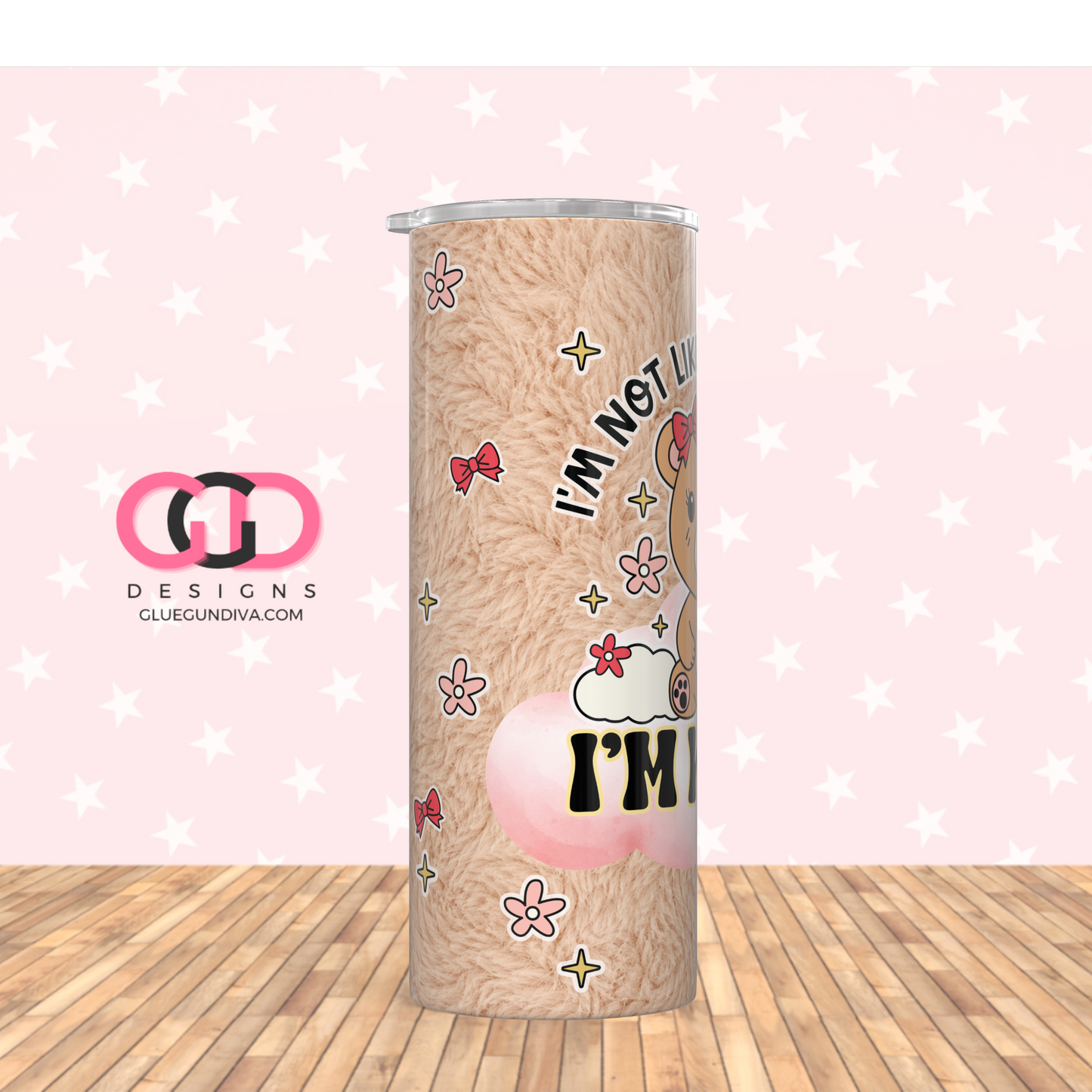 I'm Worse -Digital tumbler wrap for 20 oz skinny straight tumbler