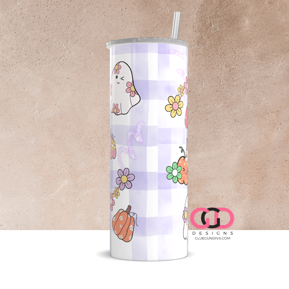 Have a Groovy Halloween -  Digital tumbler wrap for 20 oz skinny straight tumbler