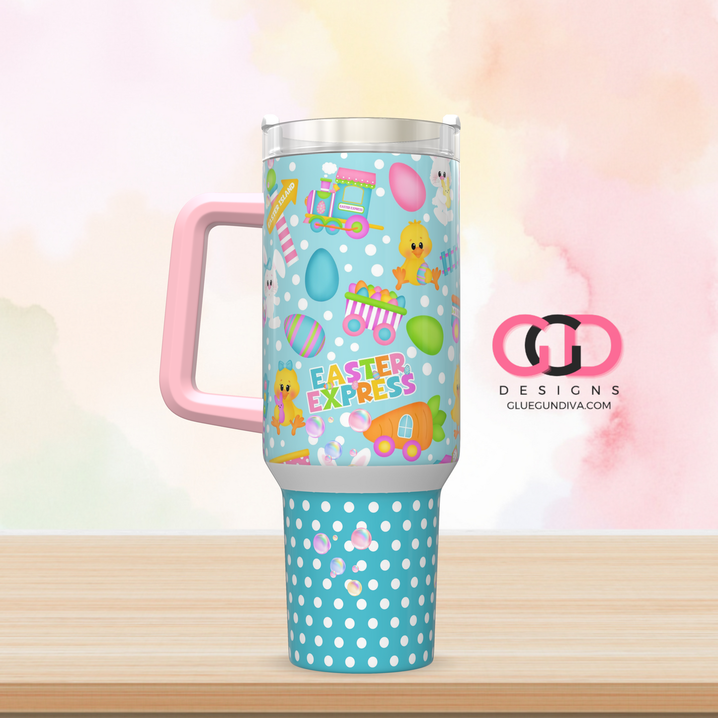 Easter Express -   Digital tumbler wrap for 40 oz tumbler