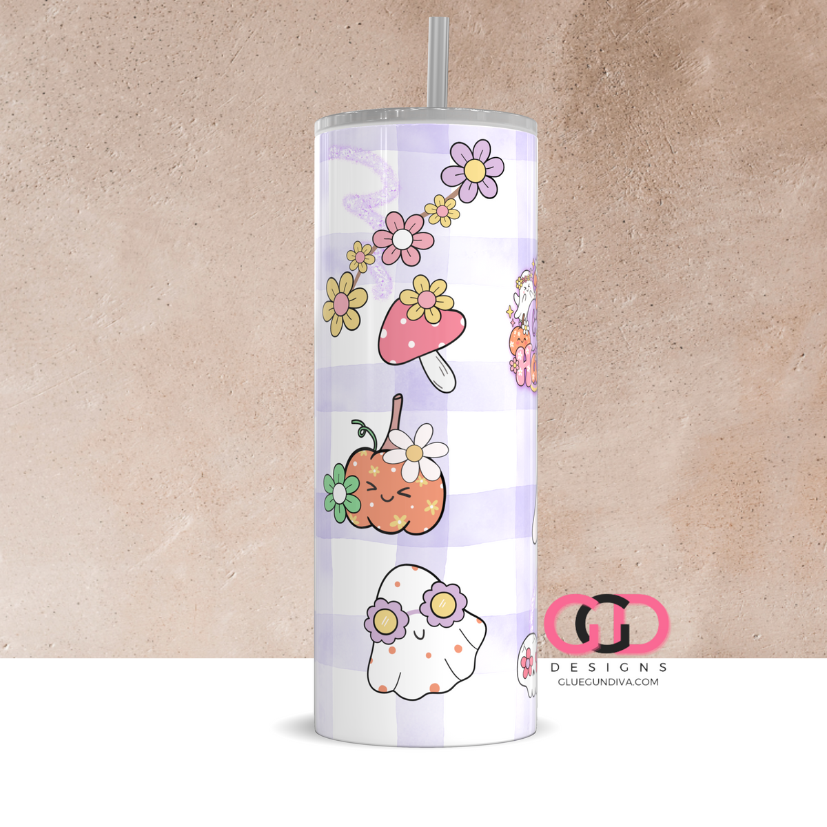 Have a Groovy Halloween -  Digital tumbler wrap for 20 oz skinny straight tumbler