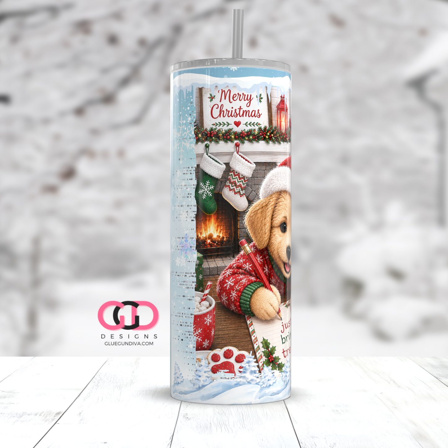 Just bring treats -  Digital tumbler wrap for 20 oz skinny straight tumbler