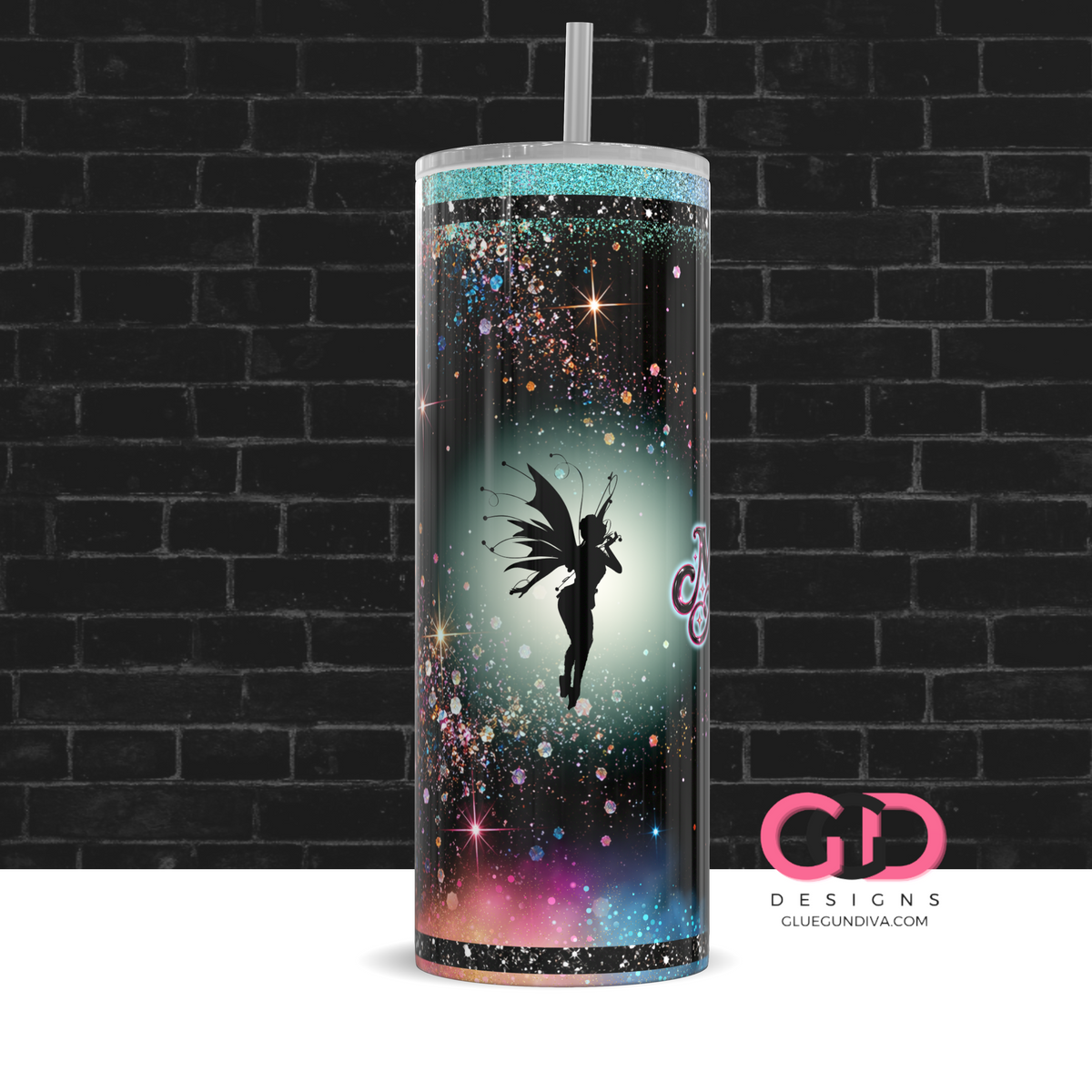 Moonlit Magic -  Digital tumbler wrap for 20 oz skinny straight tumbler