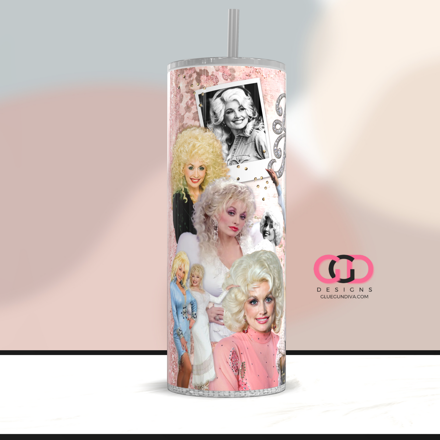 Dolly Parton Tribute -   Digital tumbler wrap for 20 oz skinny straight tumbler