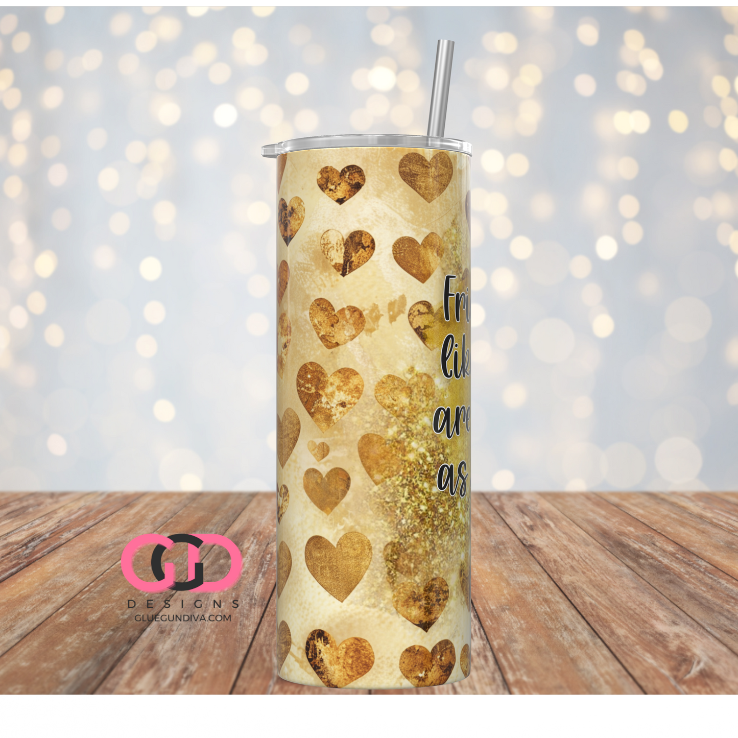 Rare As Gold -   Digital tumbler wrap for 20 oz skinny straight tumbler
