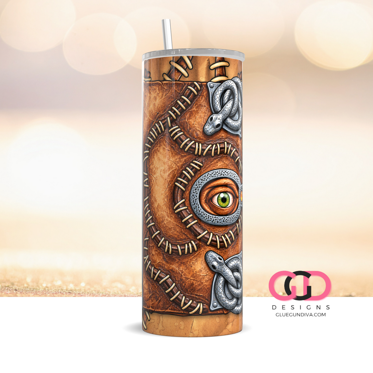 The Witchcraft Manual Vintage Background - Digital tumbler wrap for 20 oz skinny straight tumbler