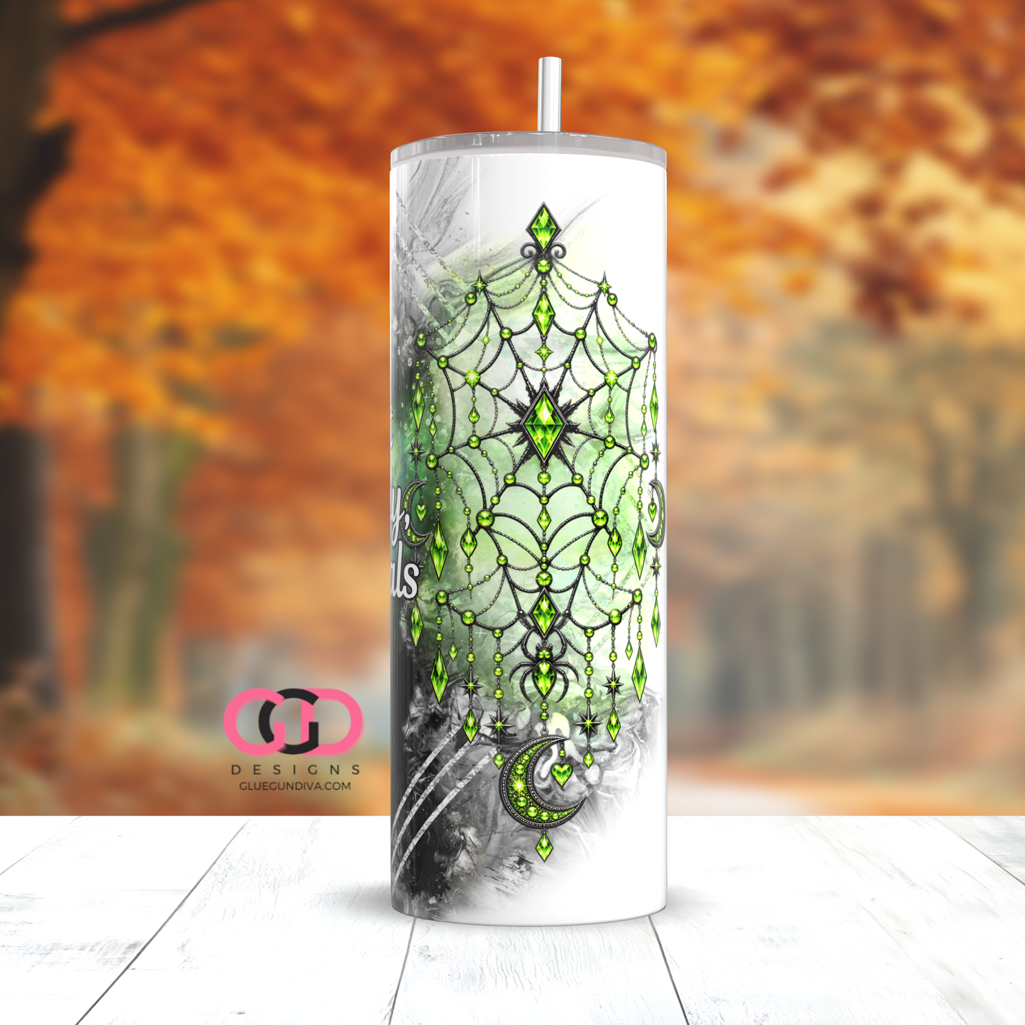 Not Today Mortals Blonde -  Digital tumbler wrap for 20 oz skinny straight tumbler
