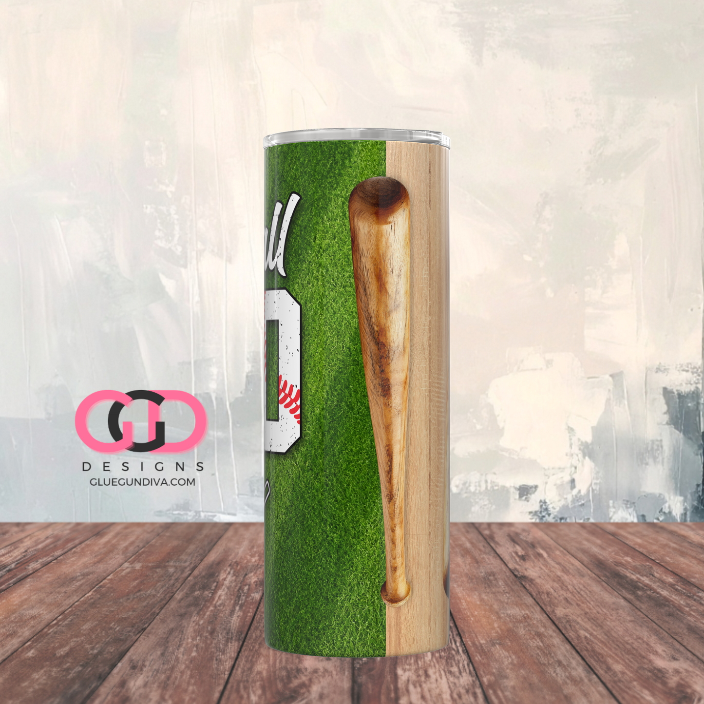 Baseball Dad 26 -   Digital tumbler wrap for 20 oz skinny straight tumbler c