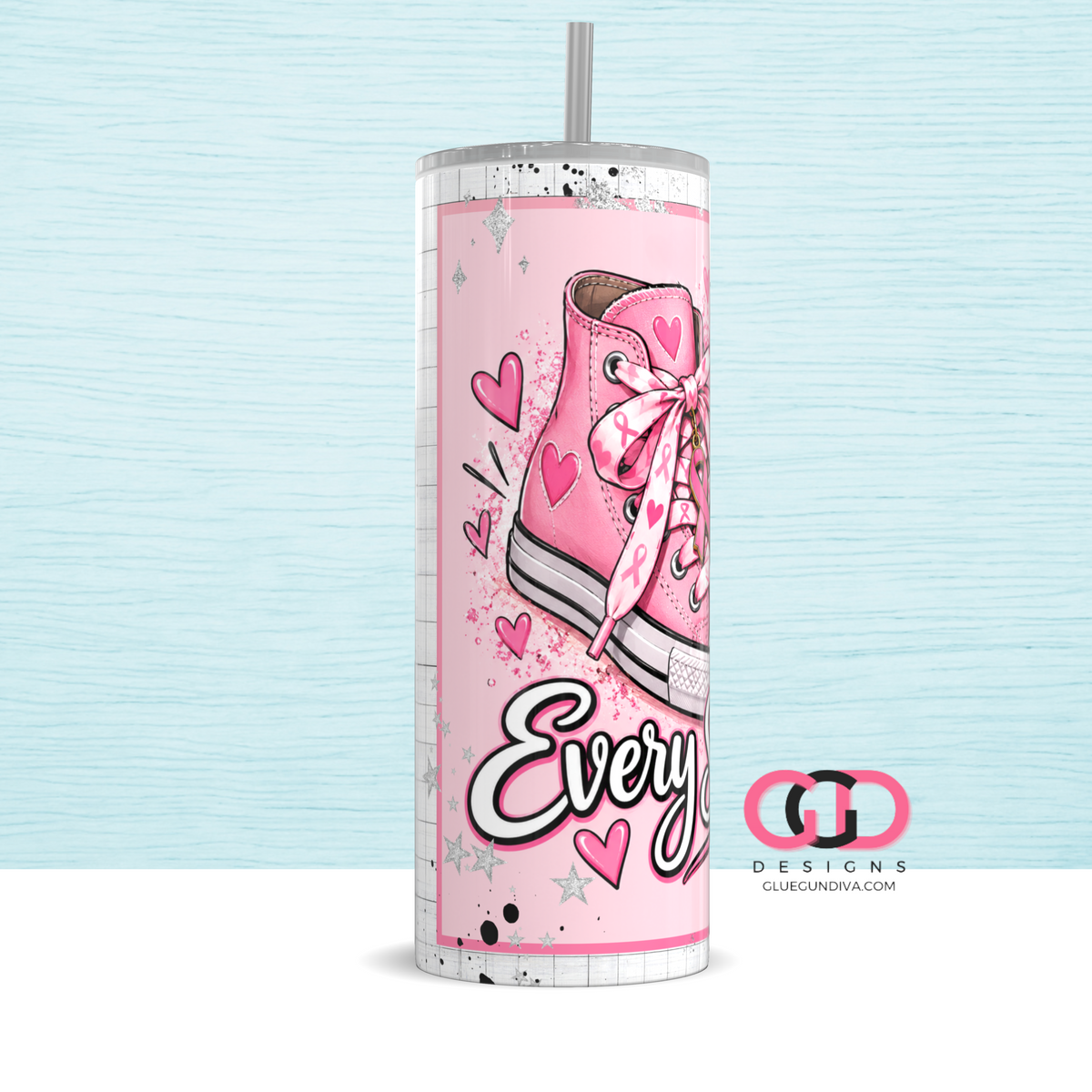 Every Step Matters - Digital tumbler wrap for 20 oz skinny straight tumbler