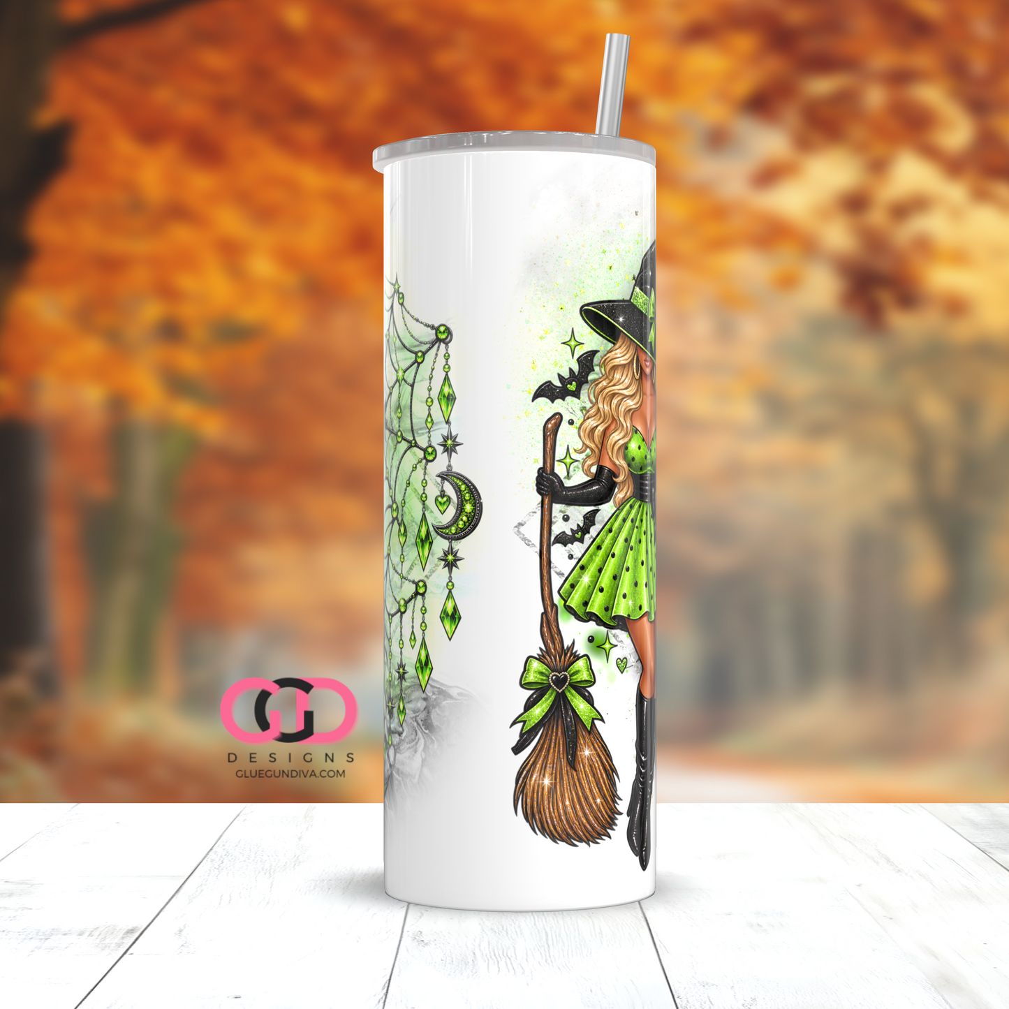 Not Today Mortals Blonde -  Digital tumbler wrap for 20 oz skinny straight tumbler