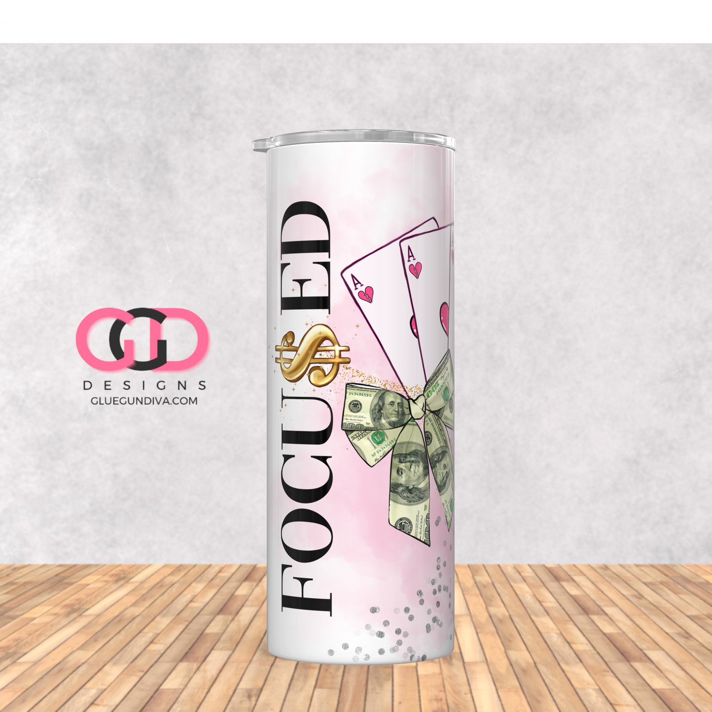 Focused on mine 1 -  Digital tumbler wrap for 20 oz skinny straight tumbler