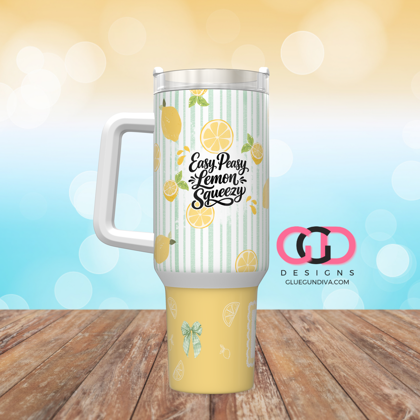Easy Peasy Lemon Squeezy -   Digital tumbler wrap for 40 oz tumbler