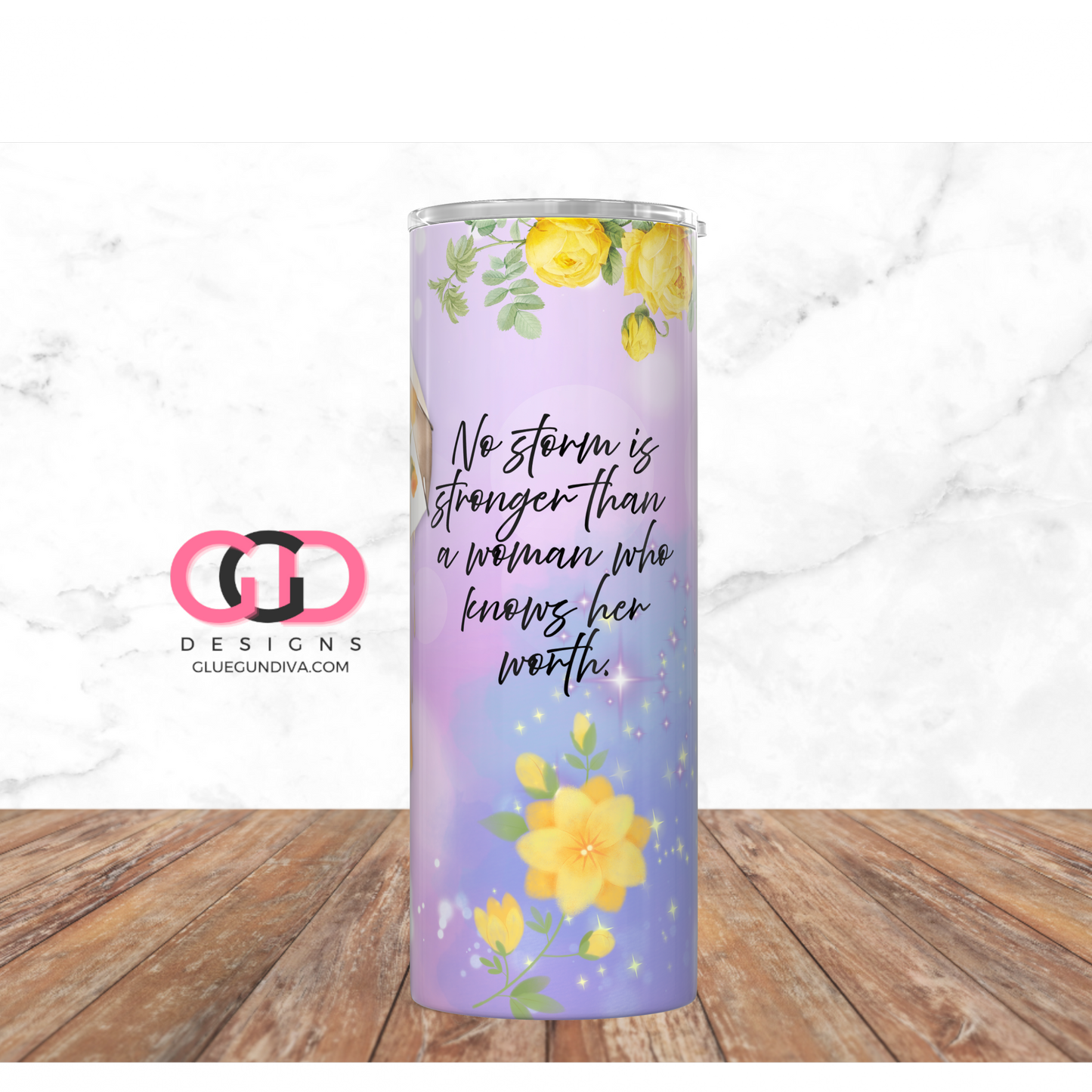 A Woman Who Knows Her Worth -   Digital tumbler wrap for 20 oz skinny straight tumbler