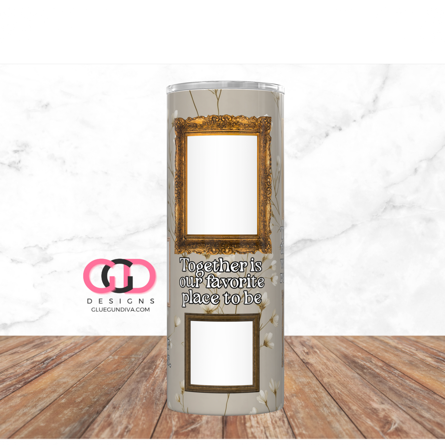 Family Portraits -   Digital tumbler wrap for 20 oz skinny straight tumbler