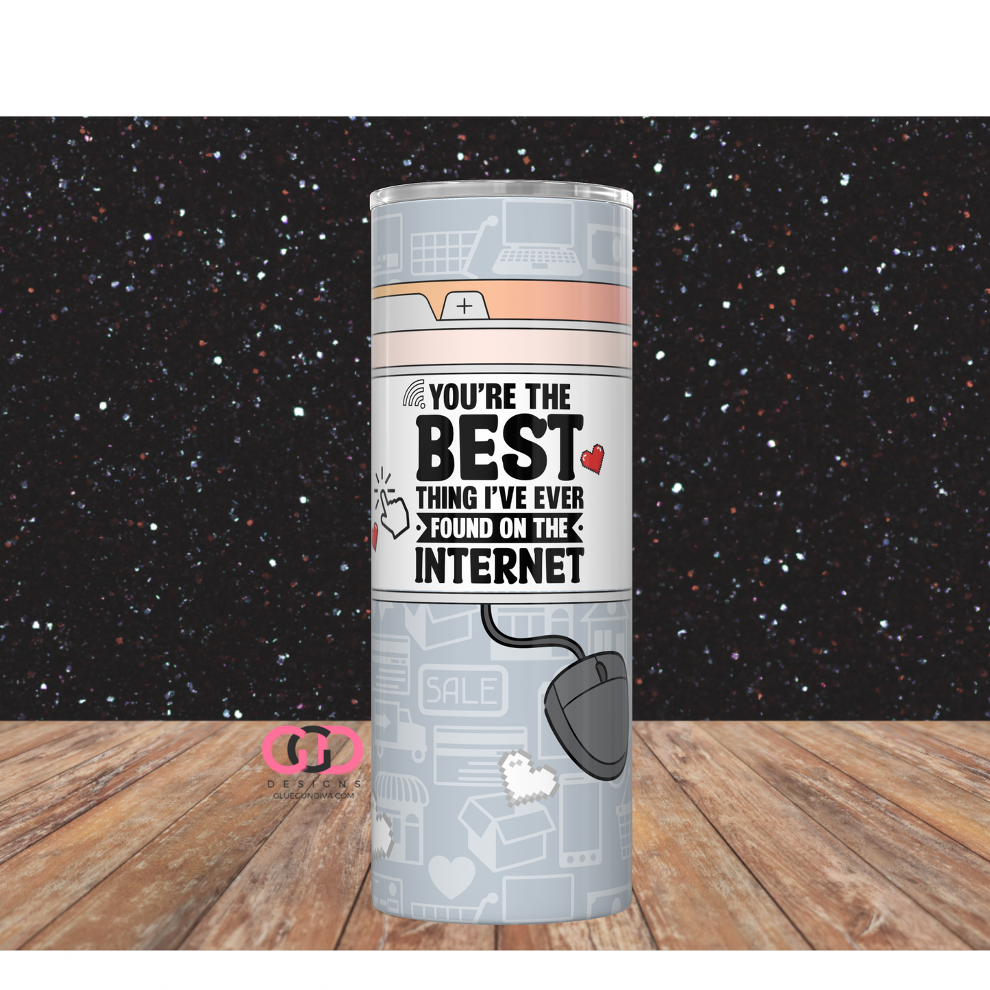 Best thing on the internet -  Digital tumbler wrap for 20 oz skinny straight tumbler