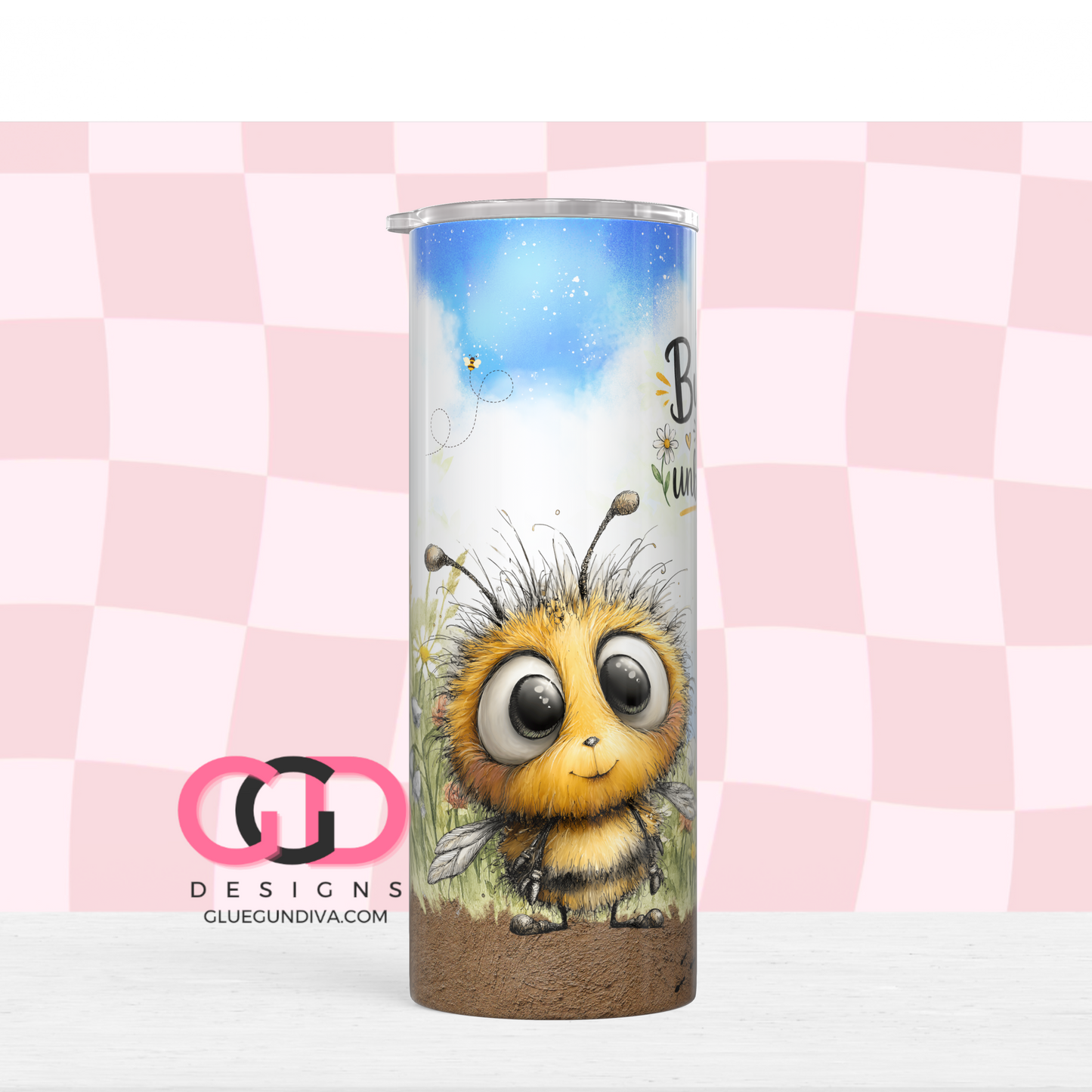 Buzzed and Unbothered - Digital tumbler wrap for 20 oz skinny straight tumbler