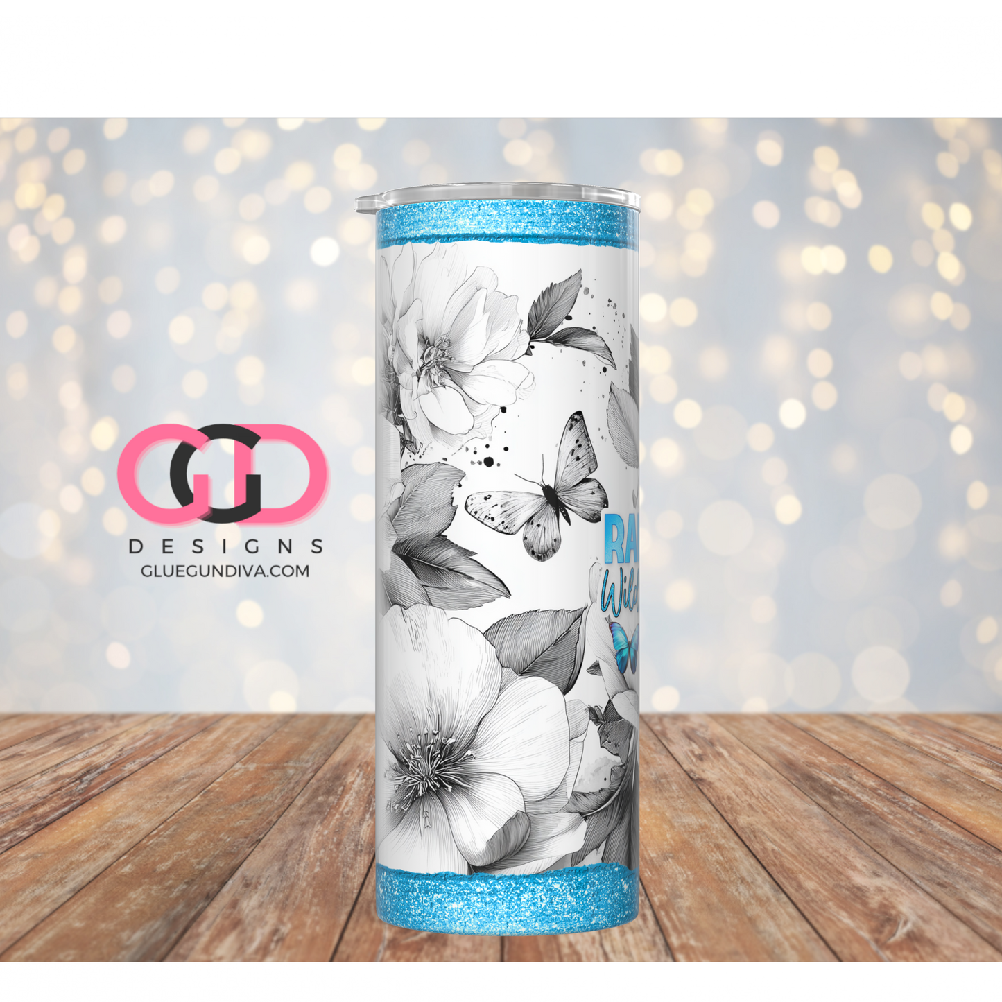 Raising Wildflowers -  Digital tumbler wrap for 20 oz skinny straight tumbler