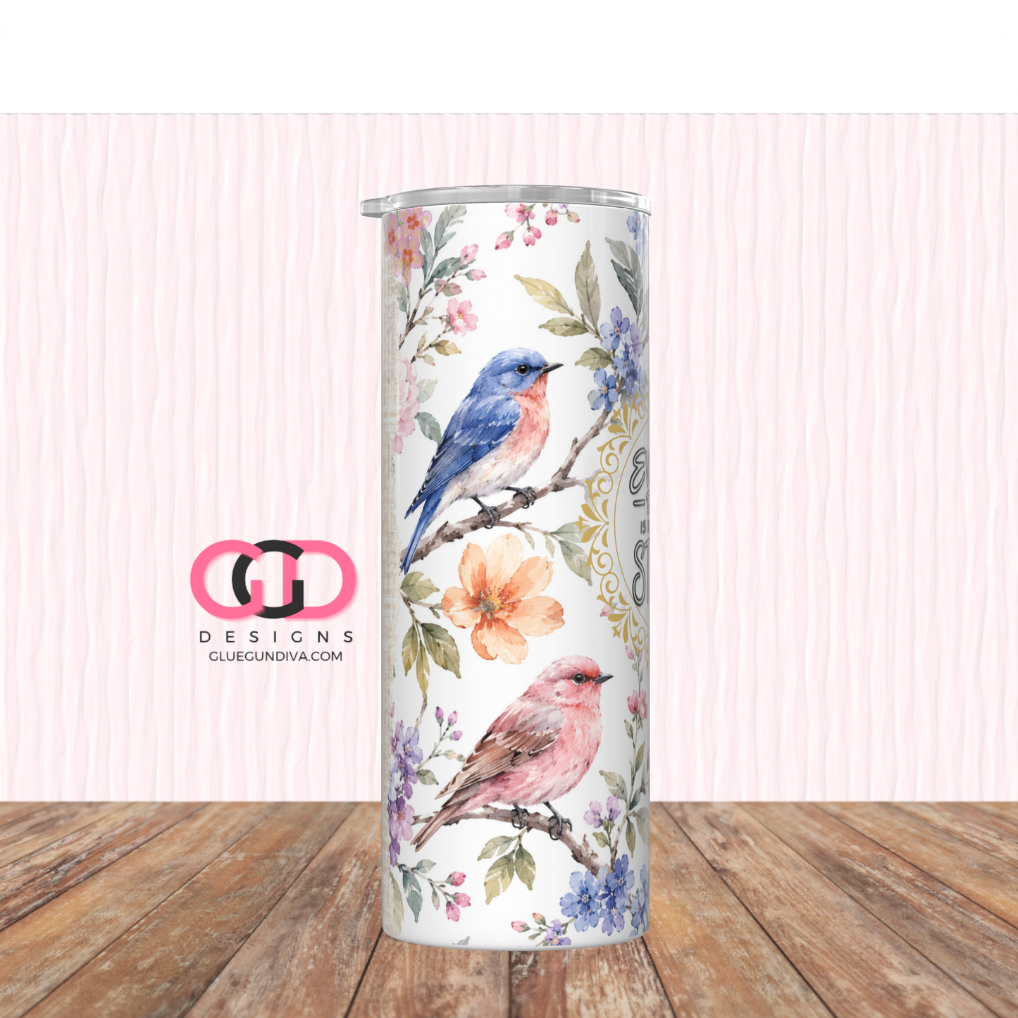 Everyday is a Fresh Start - Digital tumbler wrap for 20 oz skinny straight tumbler