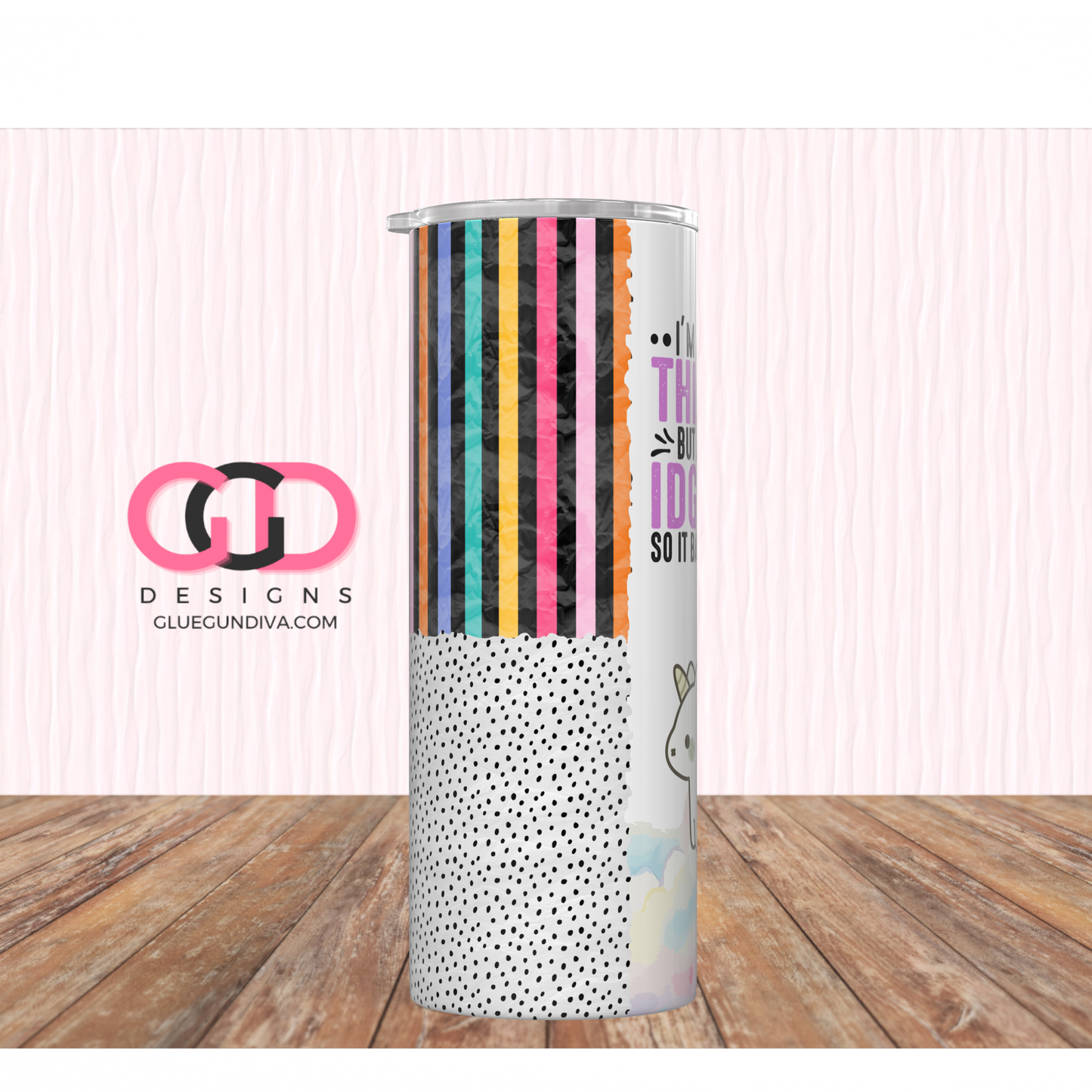 It Balances Out -Digital tumbler wrap for 20 oz skinny straight tumbler