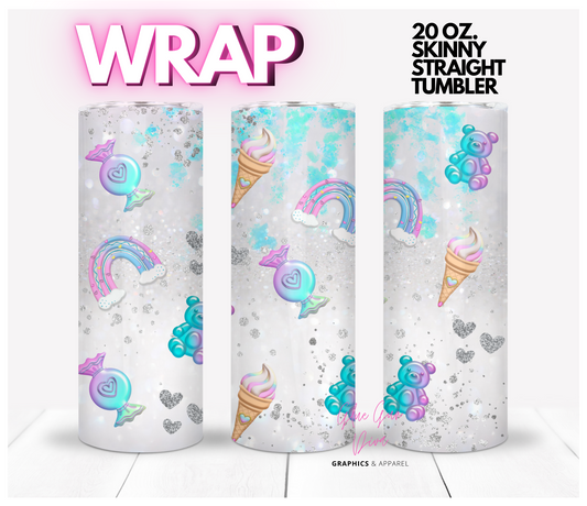 Cool Sweets - Digital tumbler wrap for 20 oz skinny straight tumbler