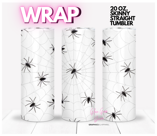 Itsy Bitsy Spiders -  Digital tumbler wrap for 20 oz skinny straight tumbler