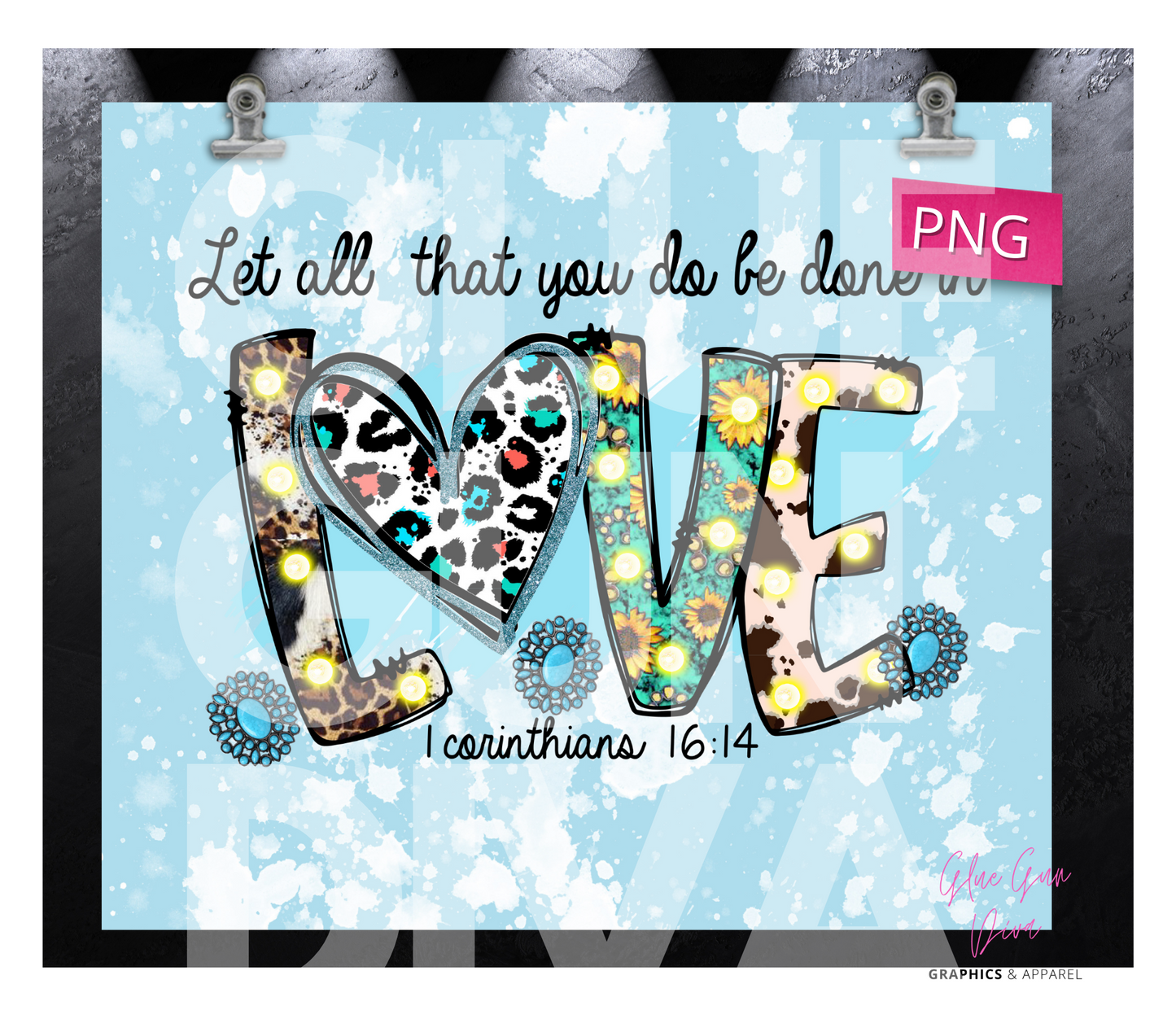 Done in Love- Digital tumbler wrap for 20 oz skinny straight tumbler