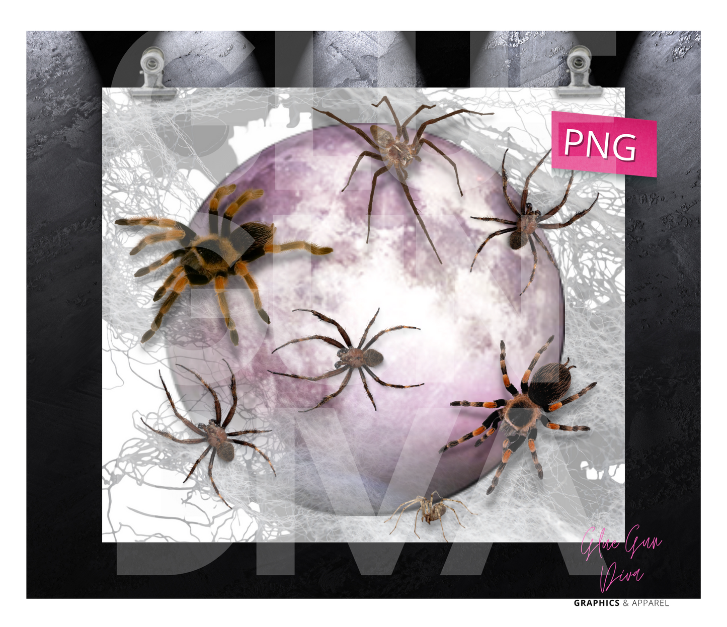 Giant spider egg -  Digital tumbler wrap for 20 oz skinny straight tumbler