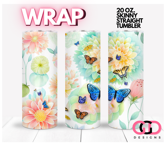 Spring Scene -   Digital tumbler wrap for 20 oz skinny straight tumbler