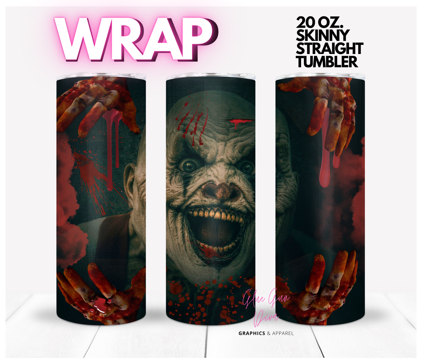 TaDaa -  Digital tumbler wrap for 20 oz skinny straight tumbler