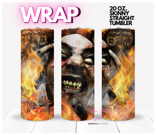 Crazy Hot -  Digital tumbler wrap for 20 oz skinny straight tumbler