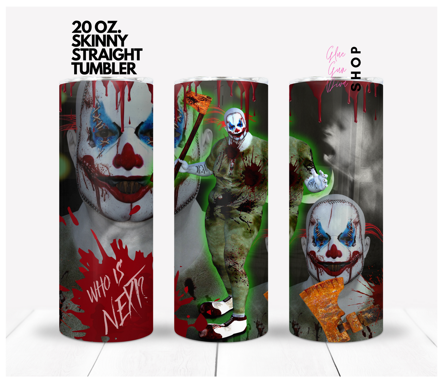 Who is Next -  Digital tumbler wrap for 20 oz skinny straight tumbler